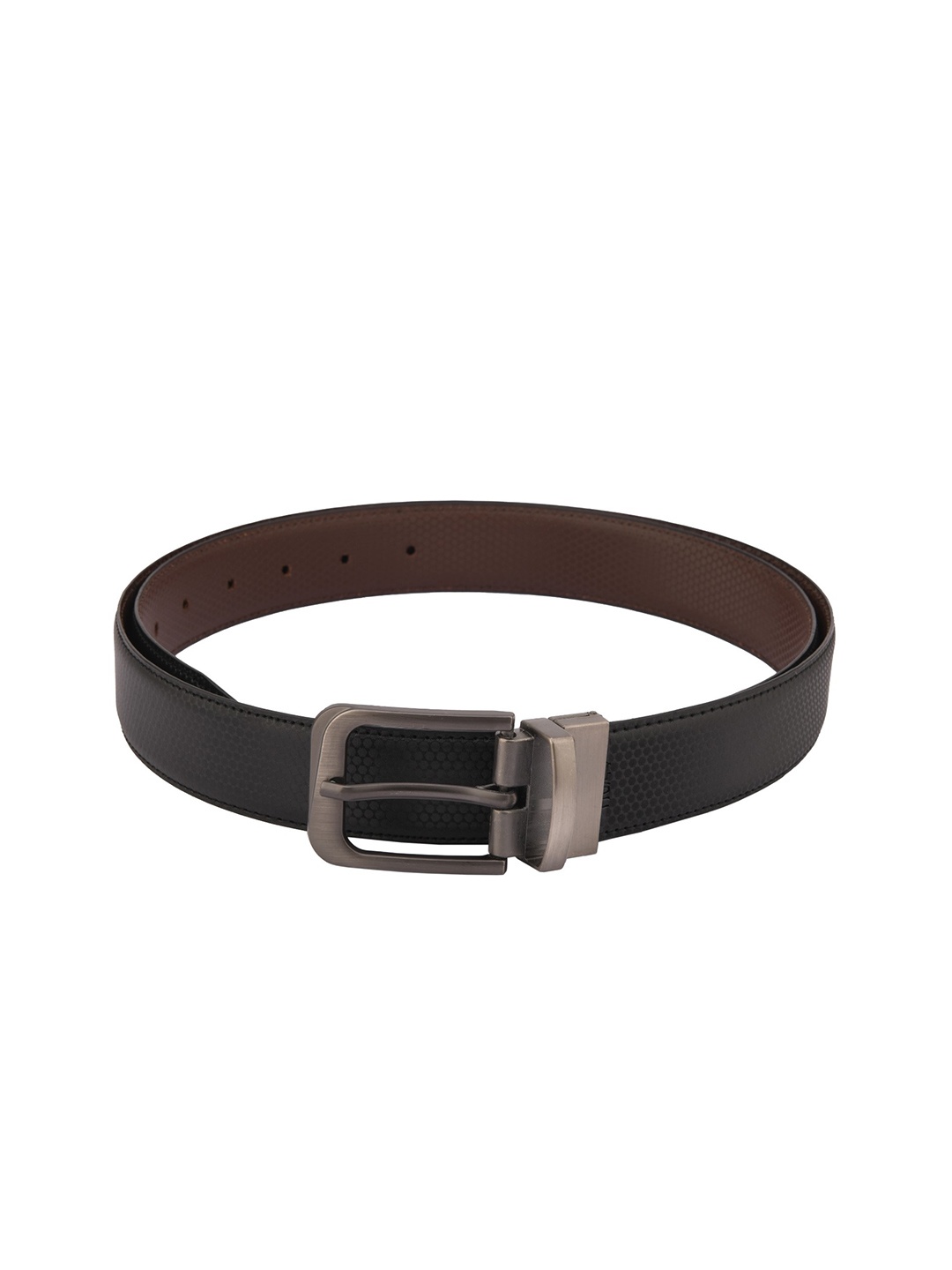 

Cazzano Men Textured Reversible Formal Belt, Black