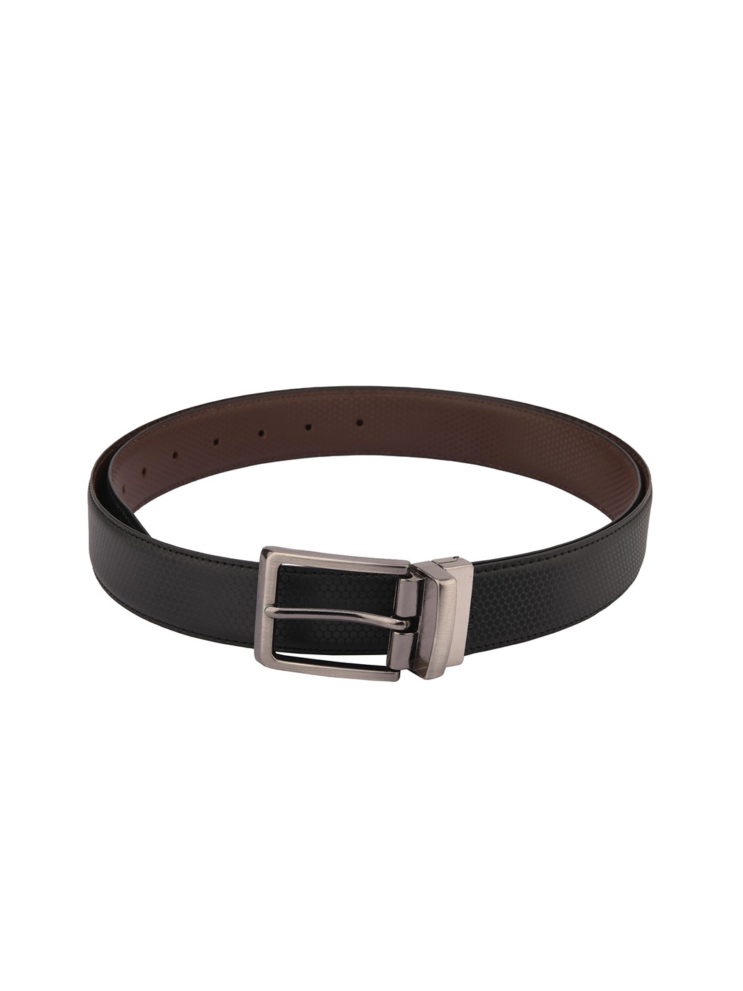 

Cazzano Men Textured Reversible Formal Belt, Black