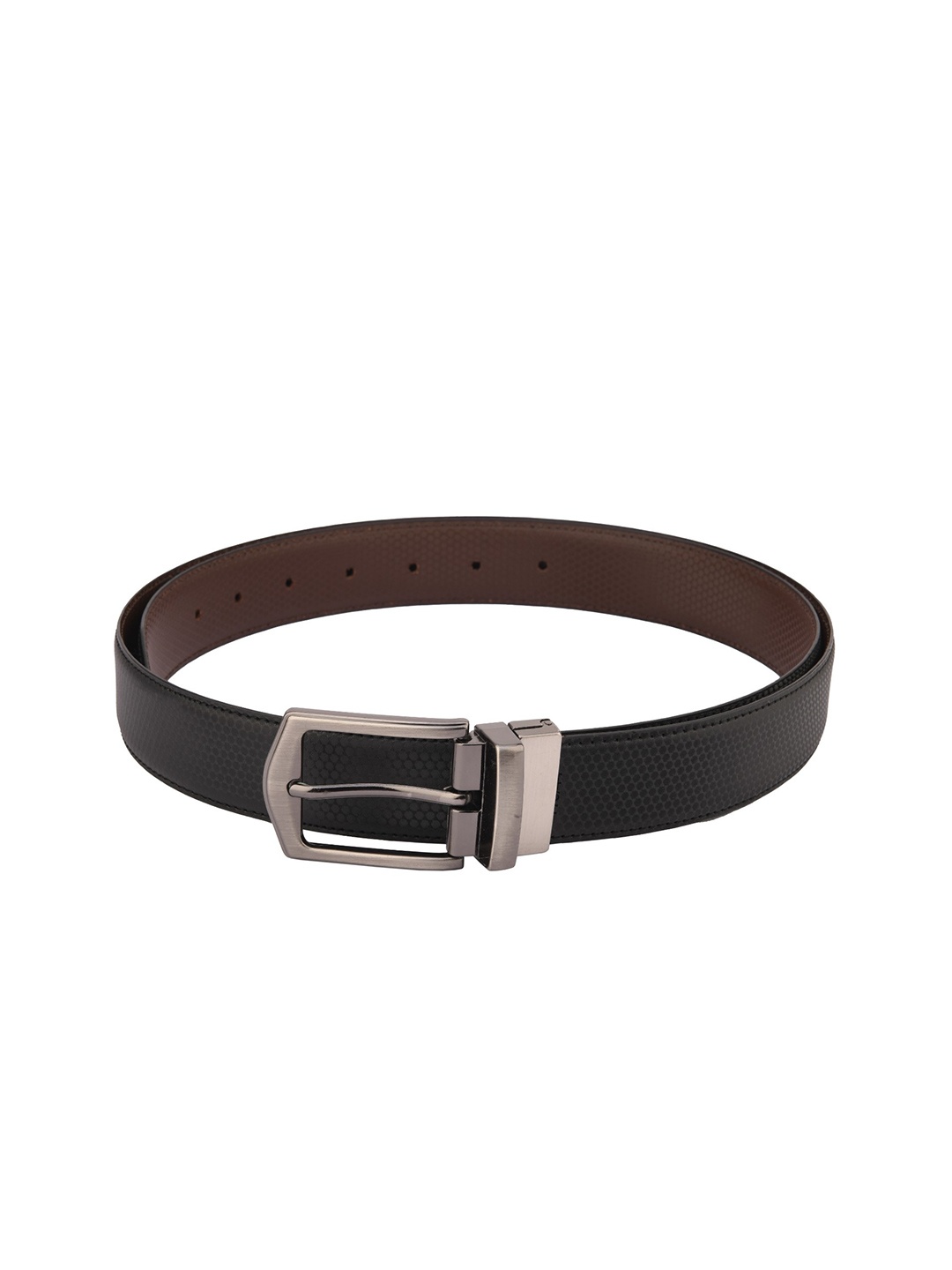 

Cazzano Men Textured Reversible Formal Belt, Black