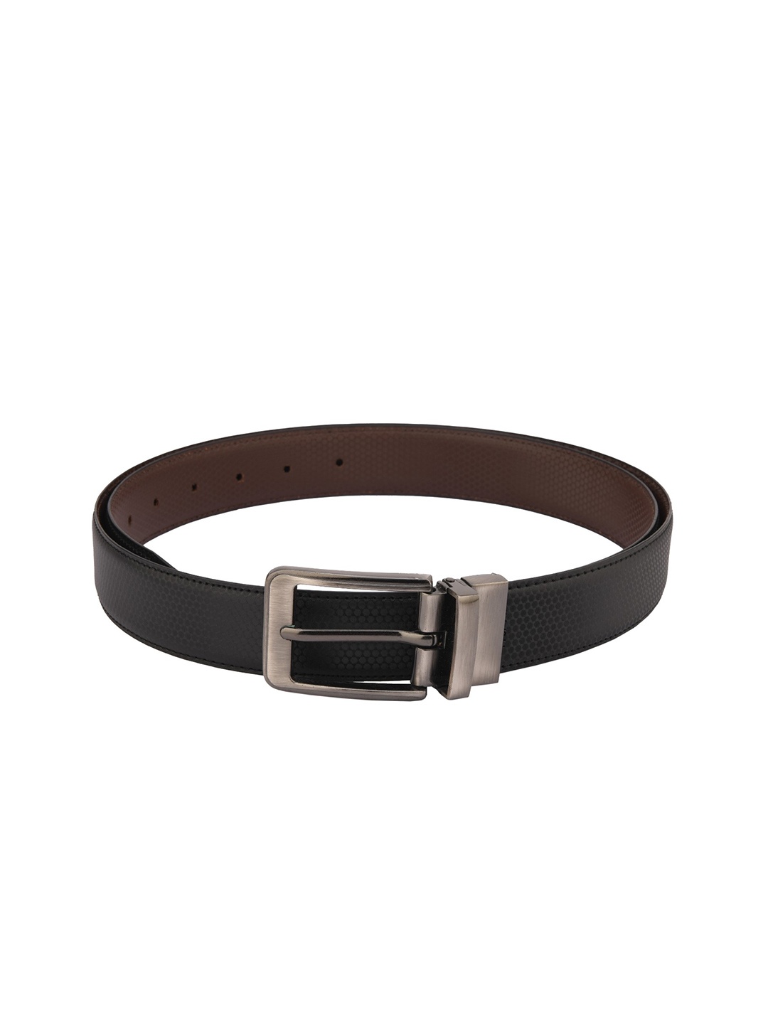 

Cazzano Men Textured Reversible Formal Belt, Black