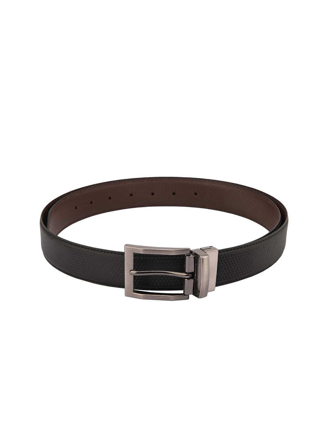 

Cazzano Men Textured Reversible Formal Belt, Black