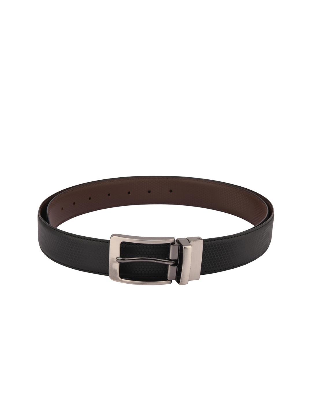 

Cazzano Men Textured Reversible Formal Belt, Black