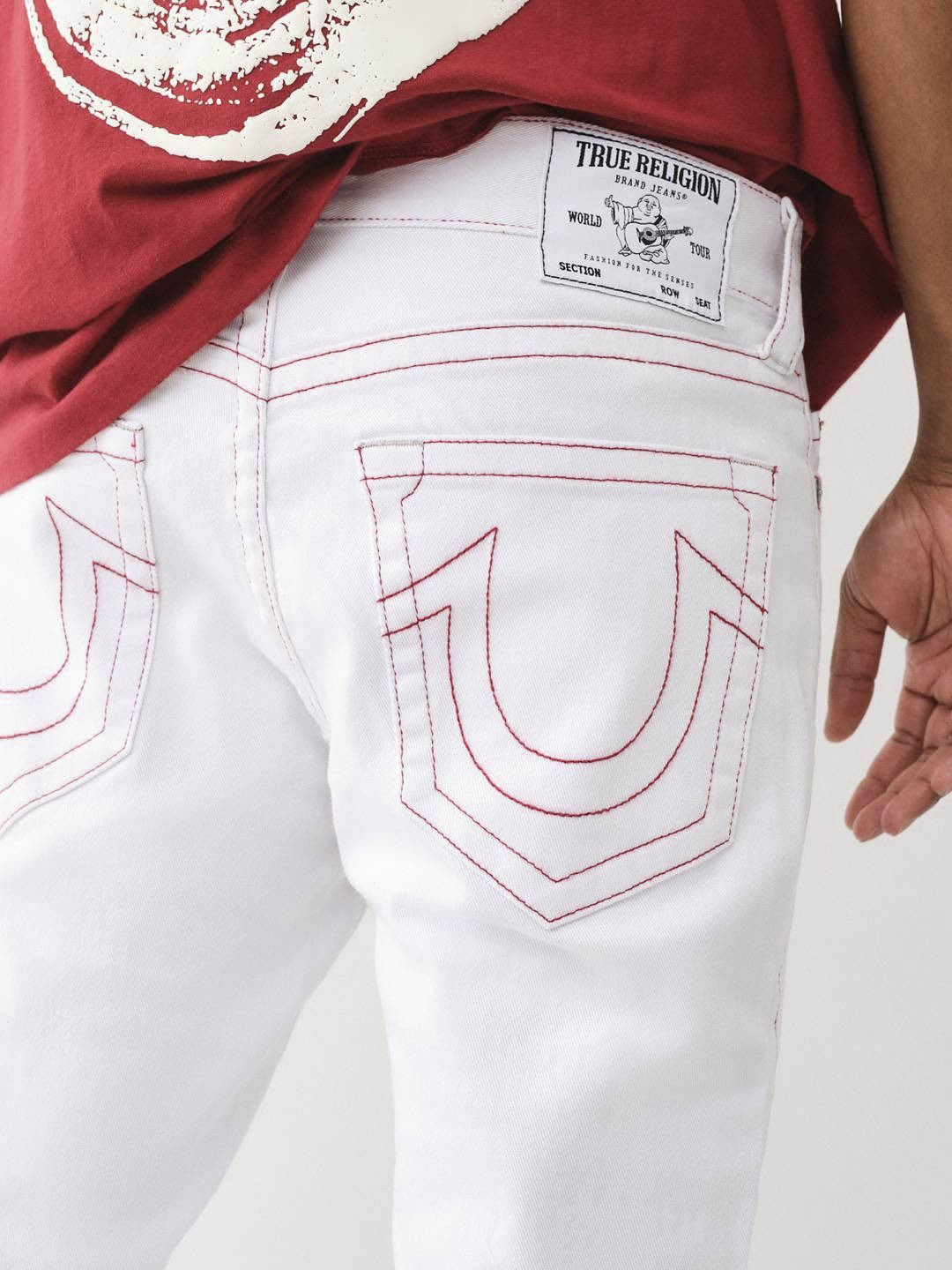 

True Religion Men Skinny Fit Jeans, White