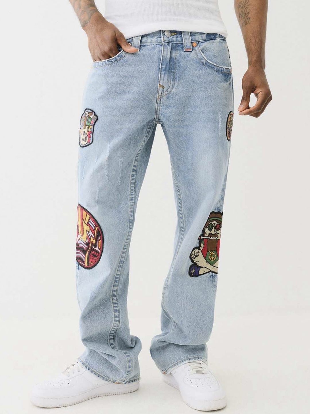 

True Religion SN Billy Bootcut Fit Blue Mid-Rise Washed Jeans