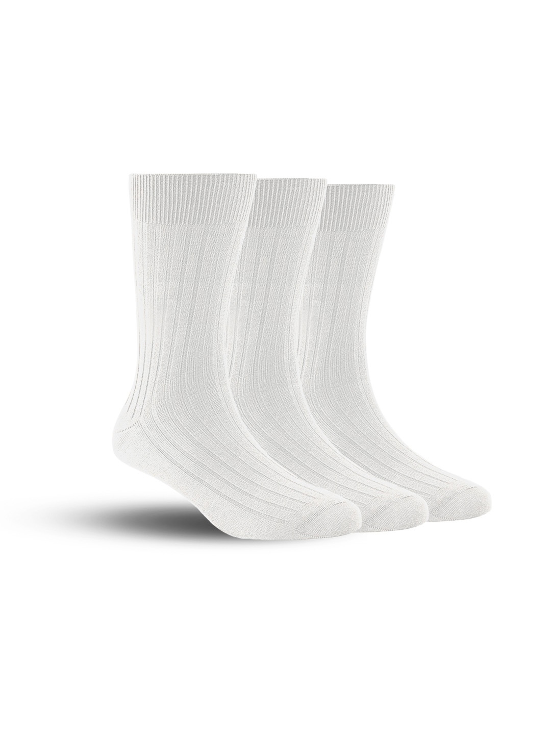 

FOOTPRINTS Men Pack Of 3 Anti Odour Calf Length Socks, White