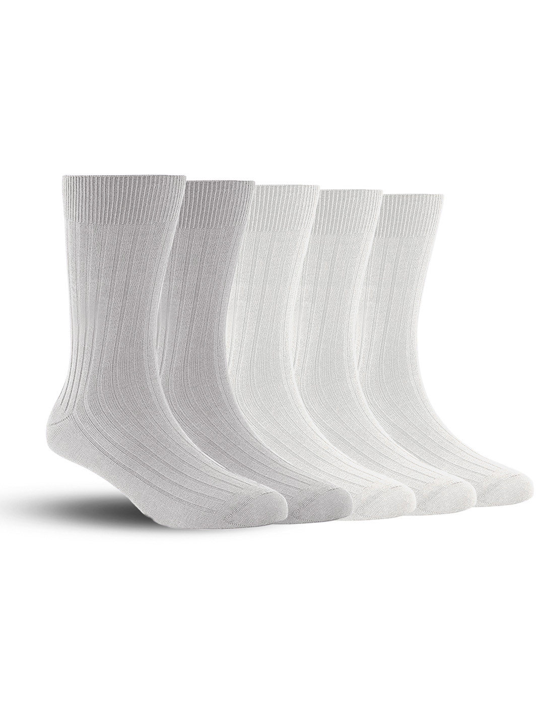 

FOOTPRINTS Pack Of 5 Men Solid Anti Odour Calf Length Socks, Grey
