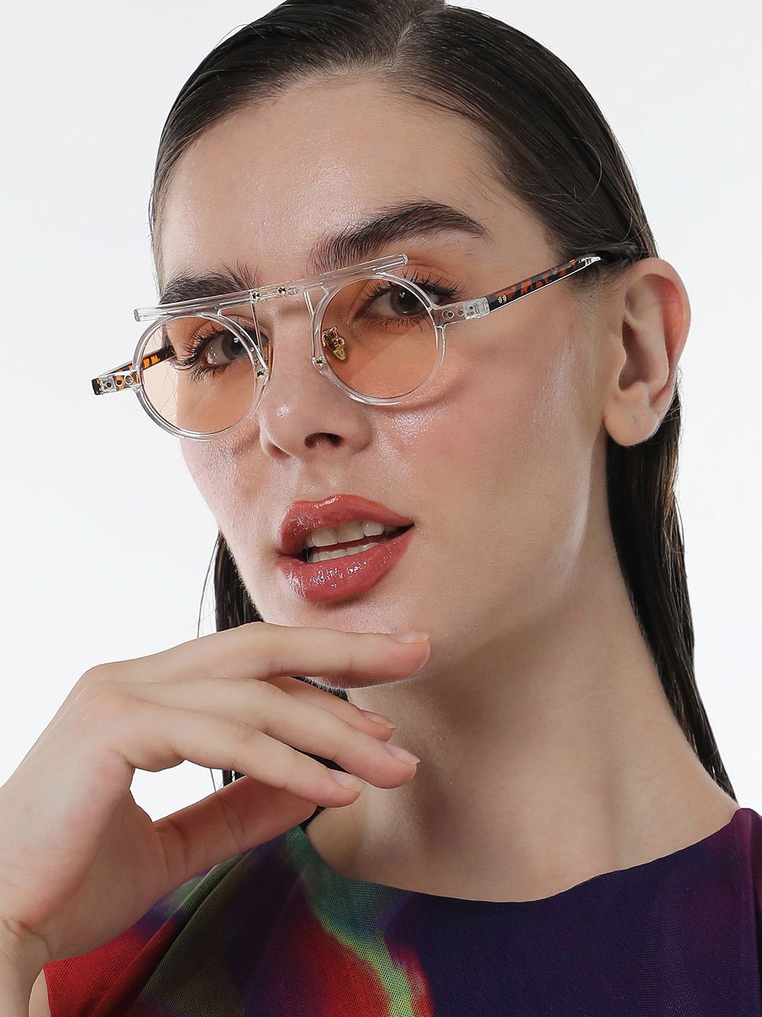 

HAUTE SAUCE by Campus Sutra Women Round Sunglasses with Polarised Lens AW24_HSSG2695, Brown