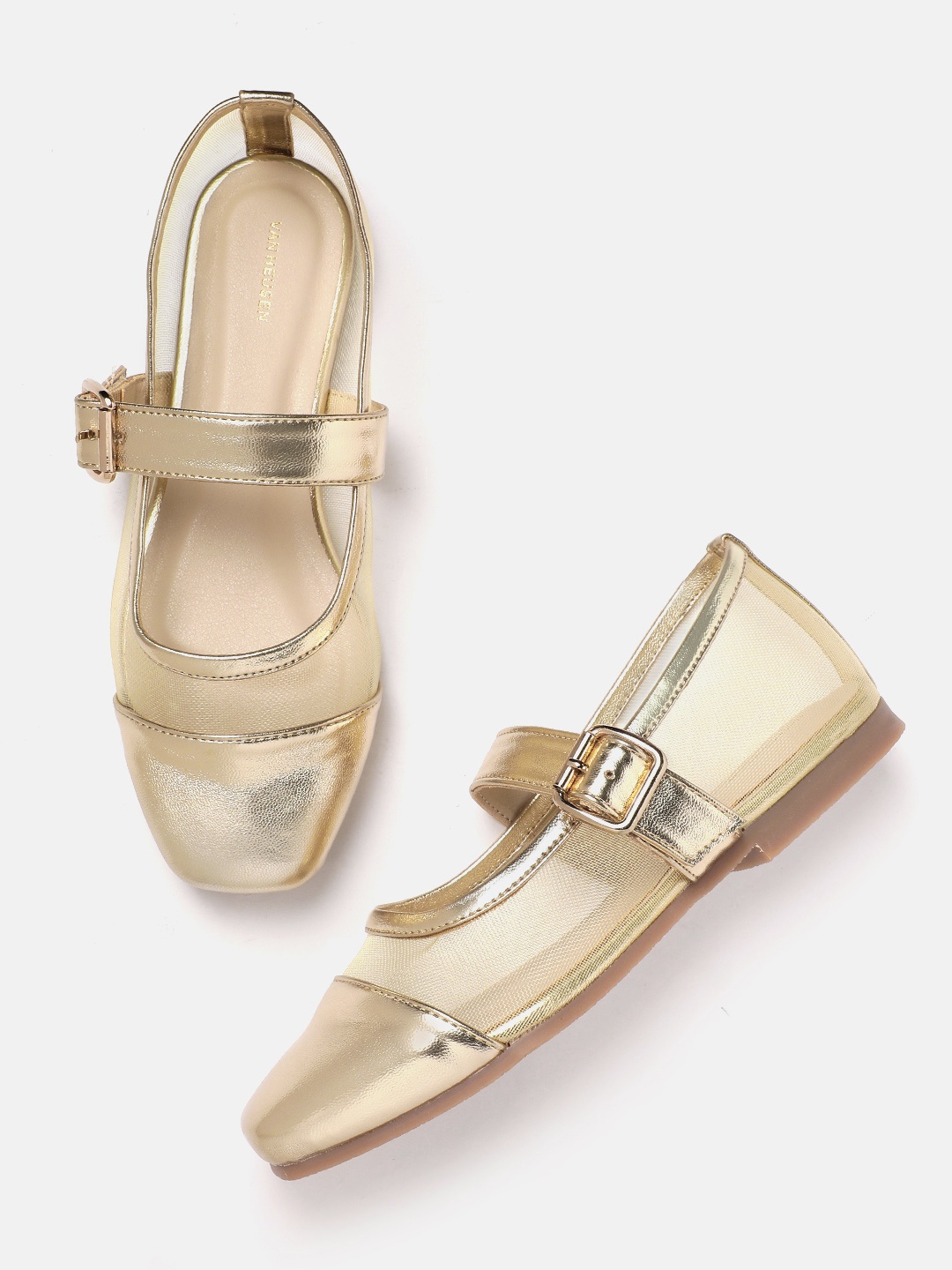 

Van Heusen Women Ballerinas, Gold