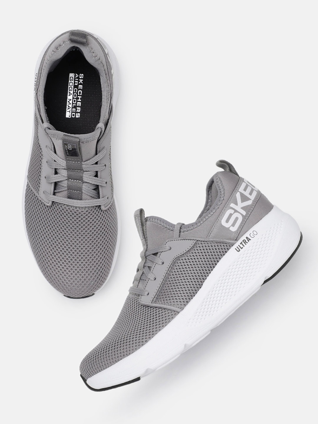 

Skechers Men GO RUN VELOCITY - VALOR 2.0 Running Shoes, Grey