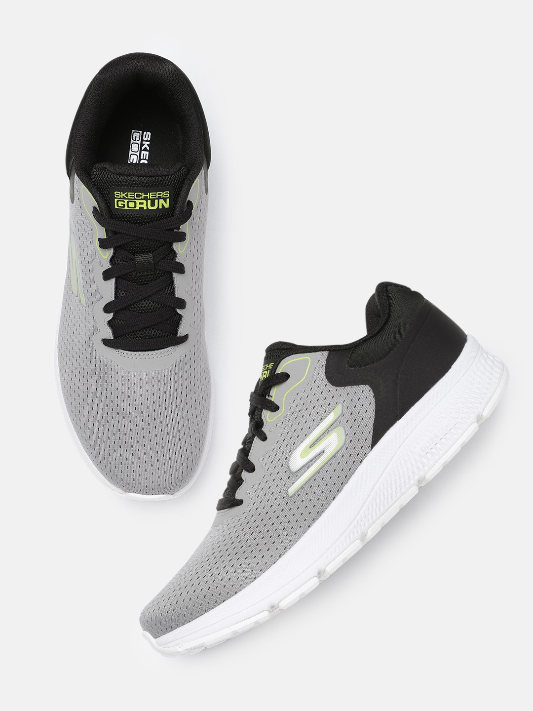 

Skechers Men GO RUN CONSISTENT Mesh Running Shoes, Grey