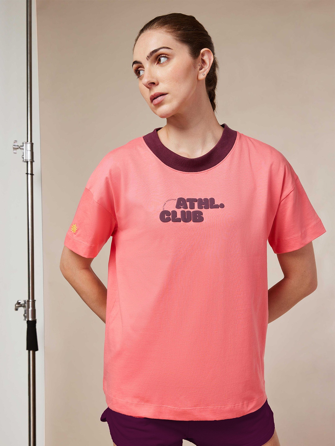 

Women's Ath. Club Printed T-shirt, Pink