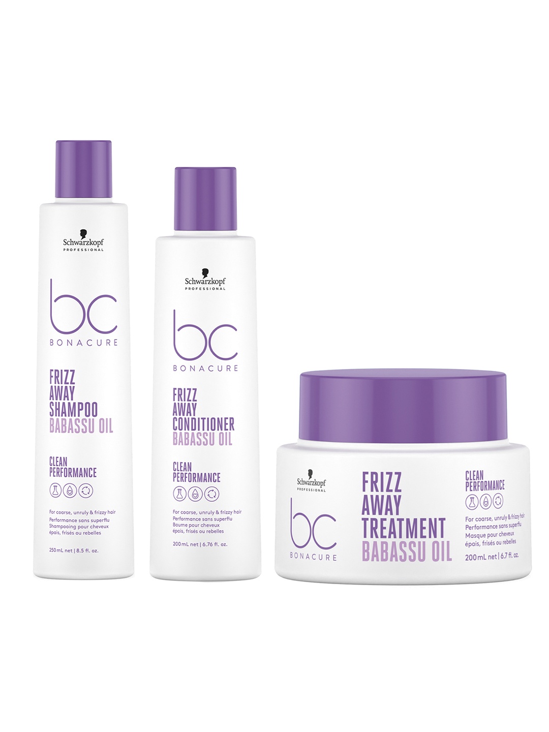 

Schwarzkopf PROFESSIONAL Bonacure Frizz Away Hair Care Set, Purple