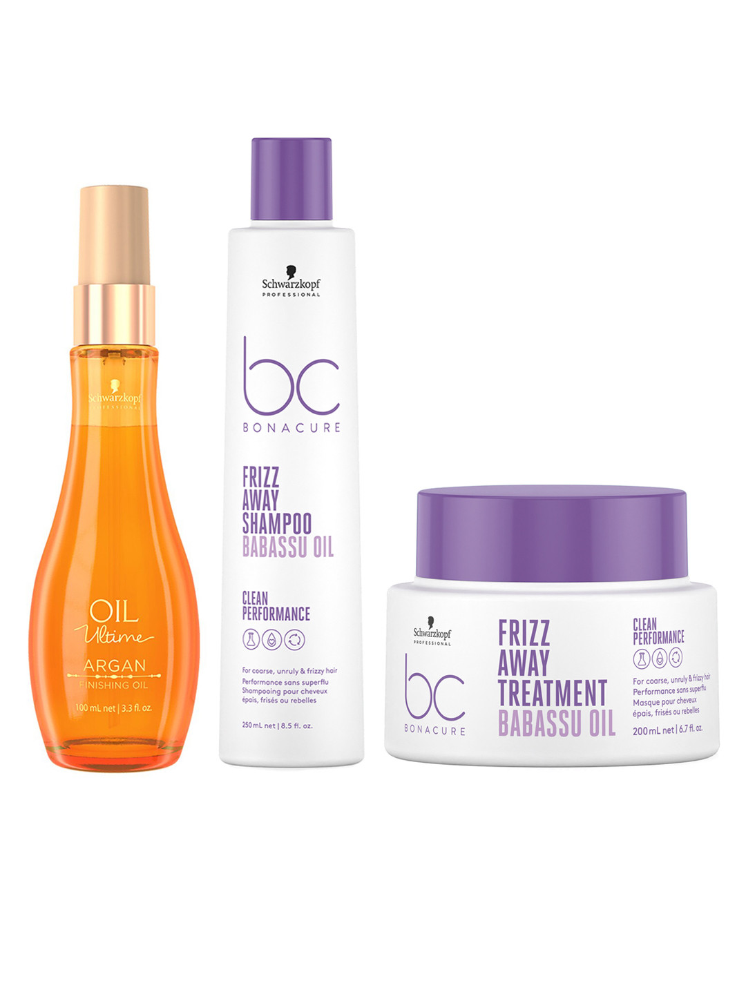 

Schwarzkopf PROFESSIONAL Bonacure Frizz Away Shampoo & Mask with Ultime Oil, Orange