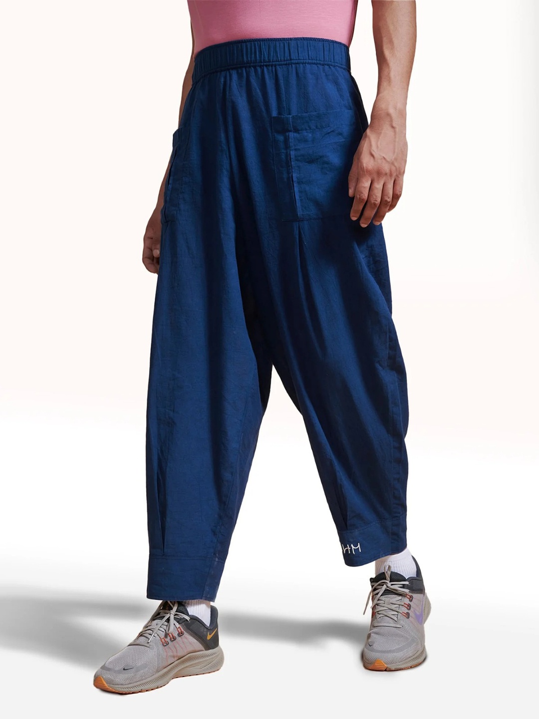 

KSHM Unisex Pure Cotton Harem Pants, Blue