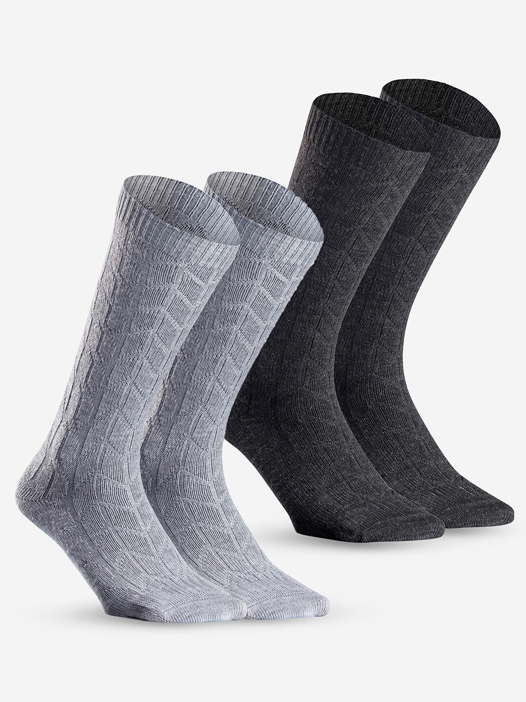 

Quechua By Decathlon Men Pack Of 2 Calf Length Socks, Black