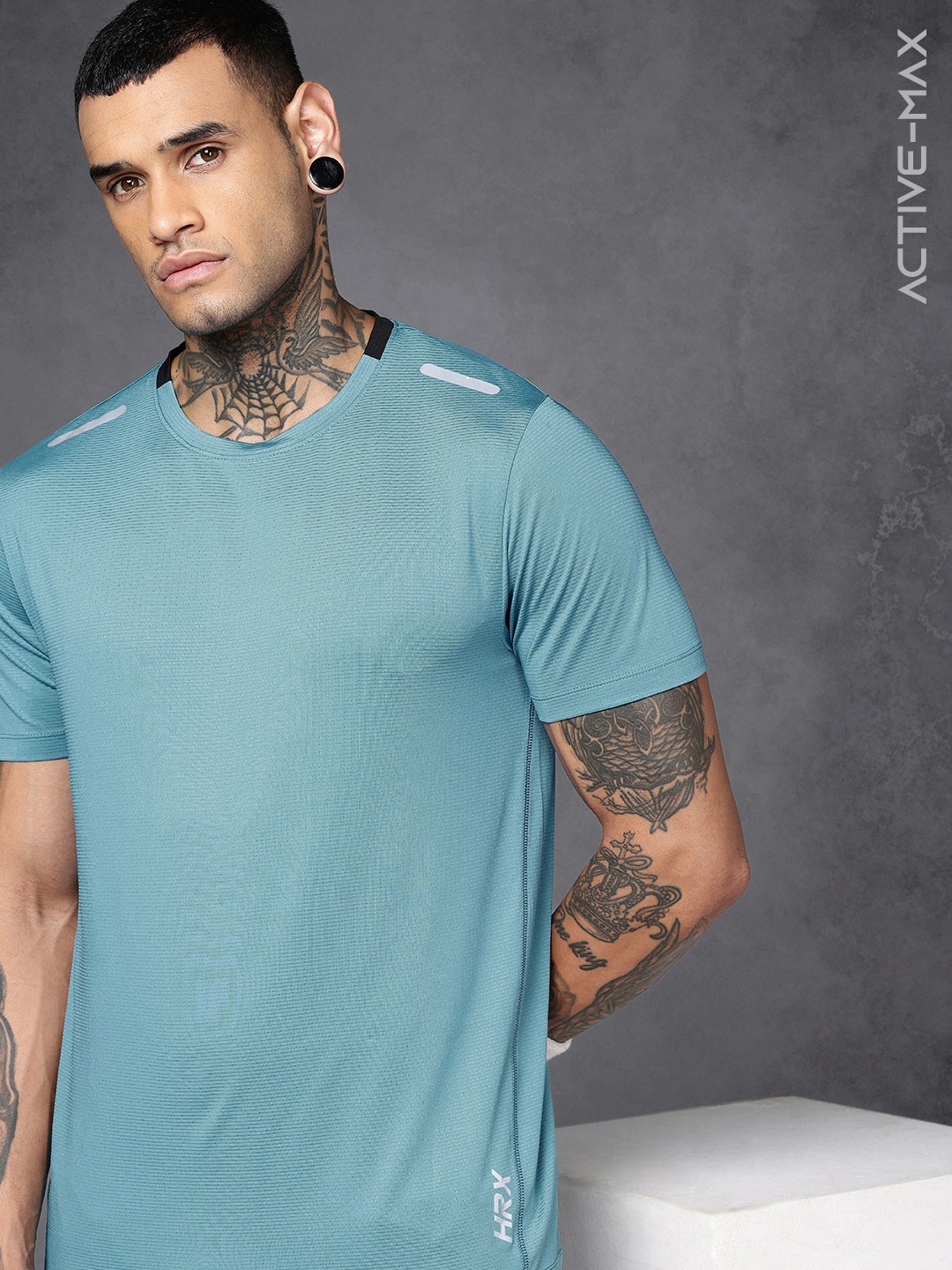 

HRX by Hrithik Roshan Rapid Dry Running T-shirt, Teal