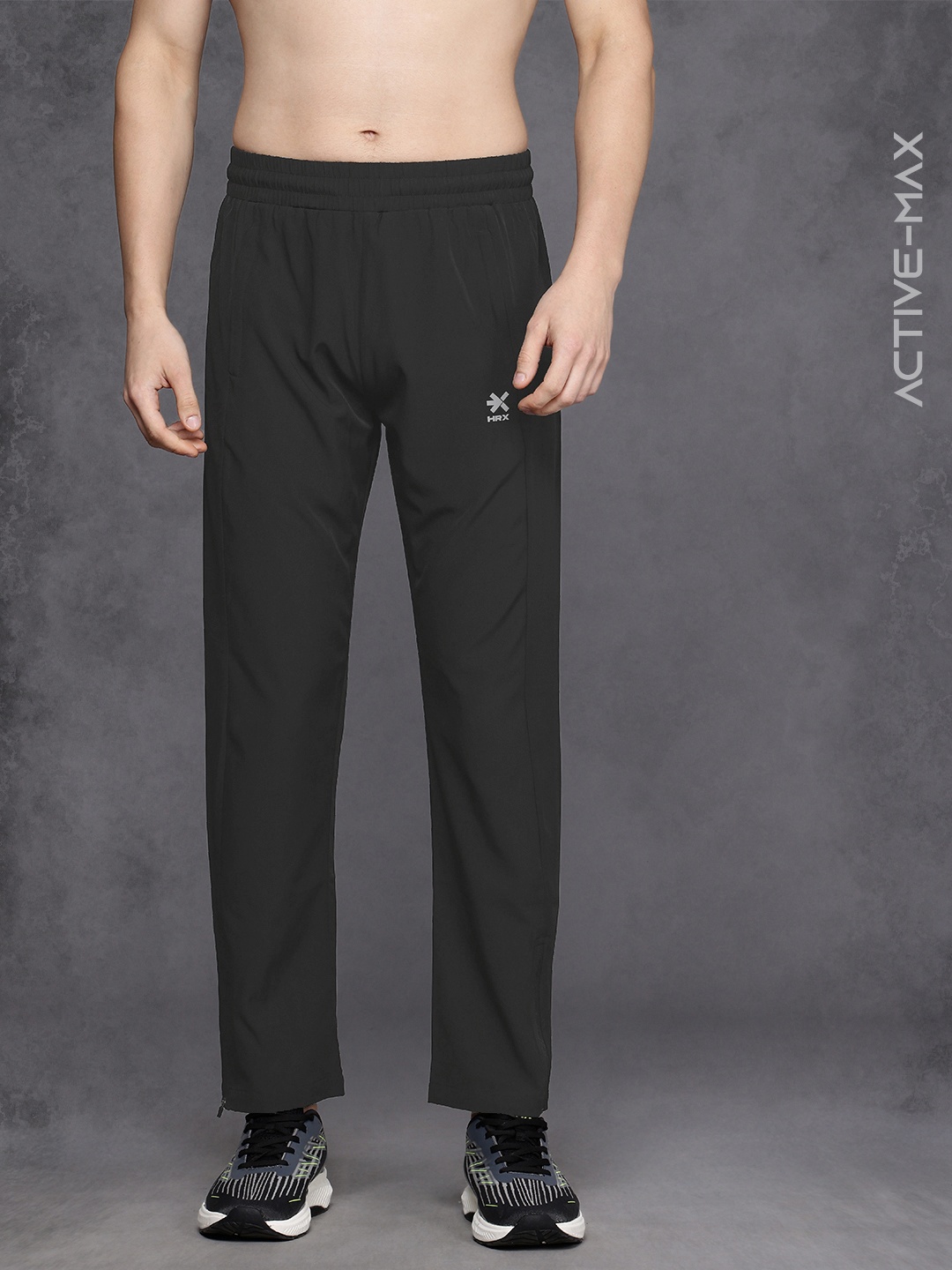 

HRX by Hrithik Roshan Men Rapid-Dry Running Track Pants, Charcoal