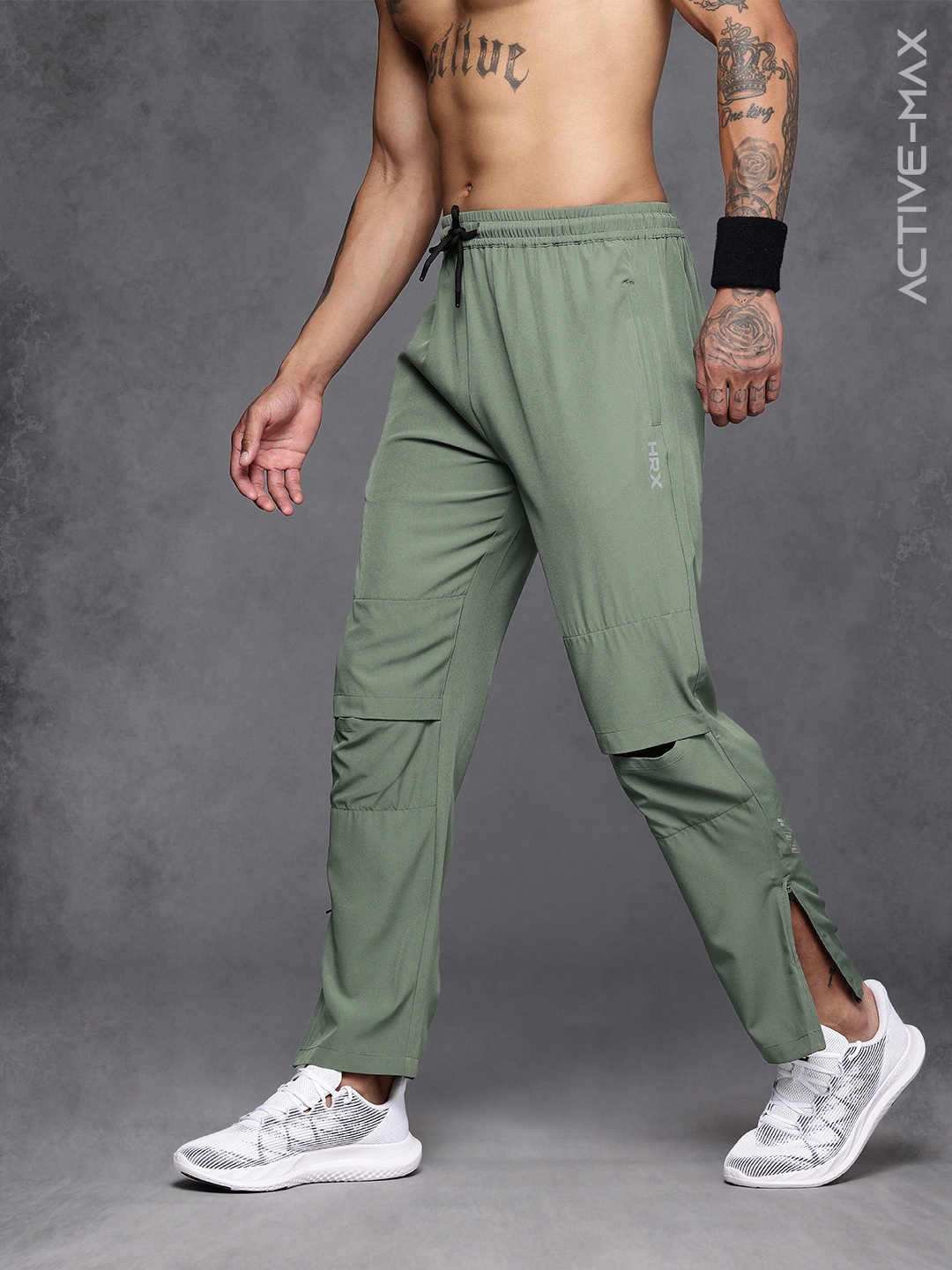 

HRX by Hrithik Roshan Men Rapid Dry Running Track Pant, Olive