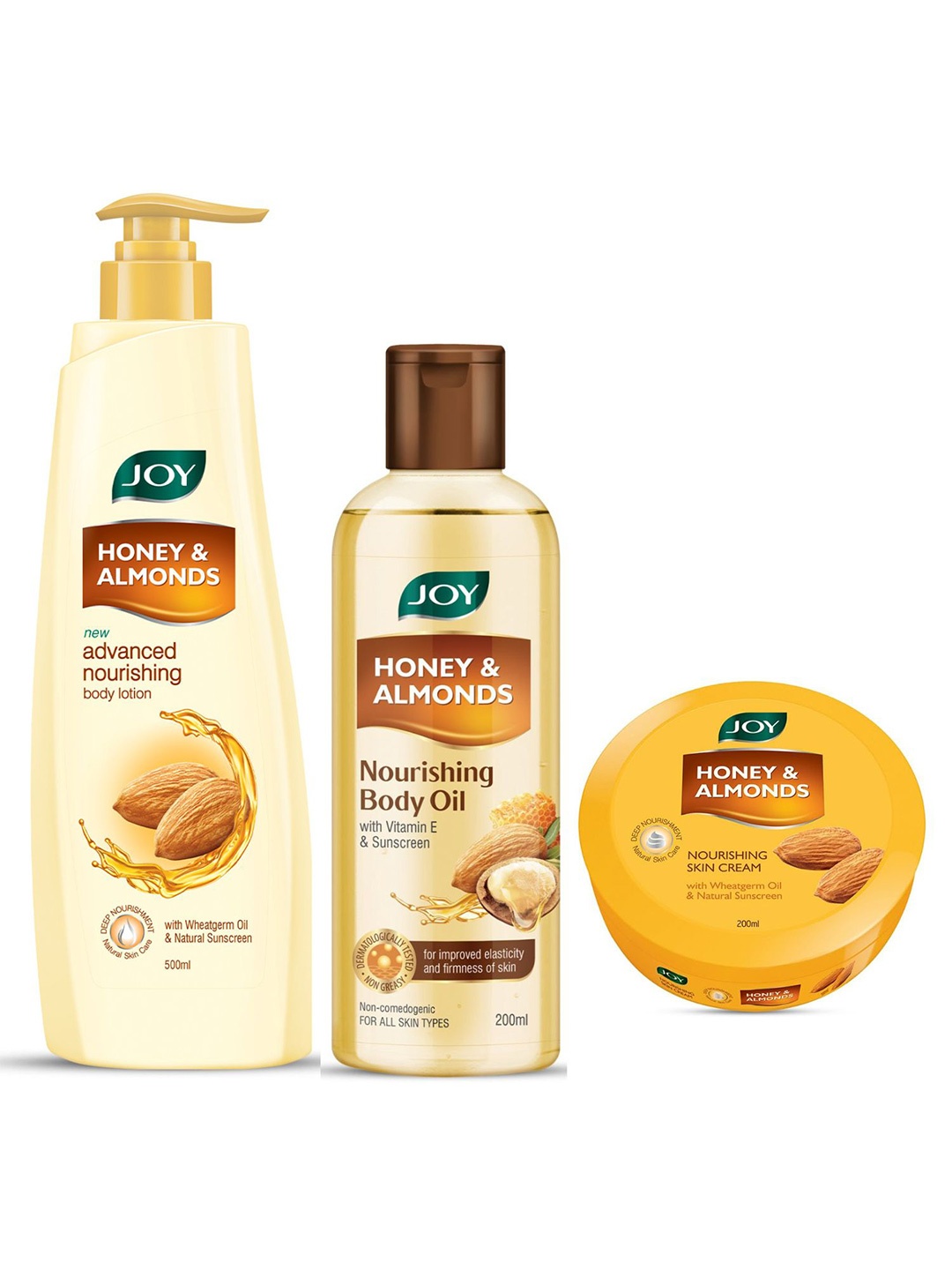 

JOY Honey & Almonds Nourishing Skin Care Combo - 1200ml, Yellow