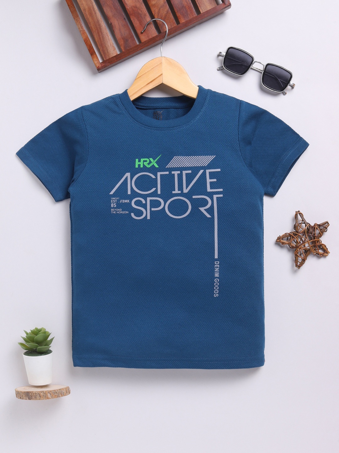 

HRX by Hrithik Roshan Boys Printed T-shirt, Blue