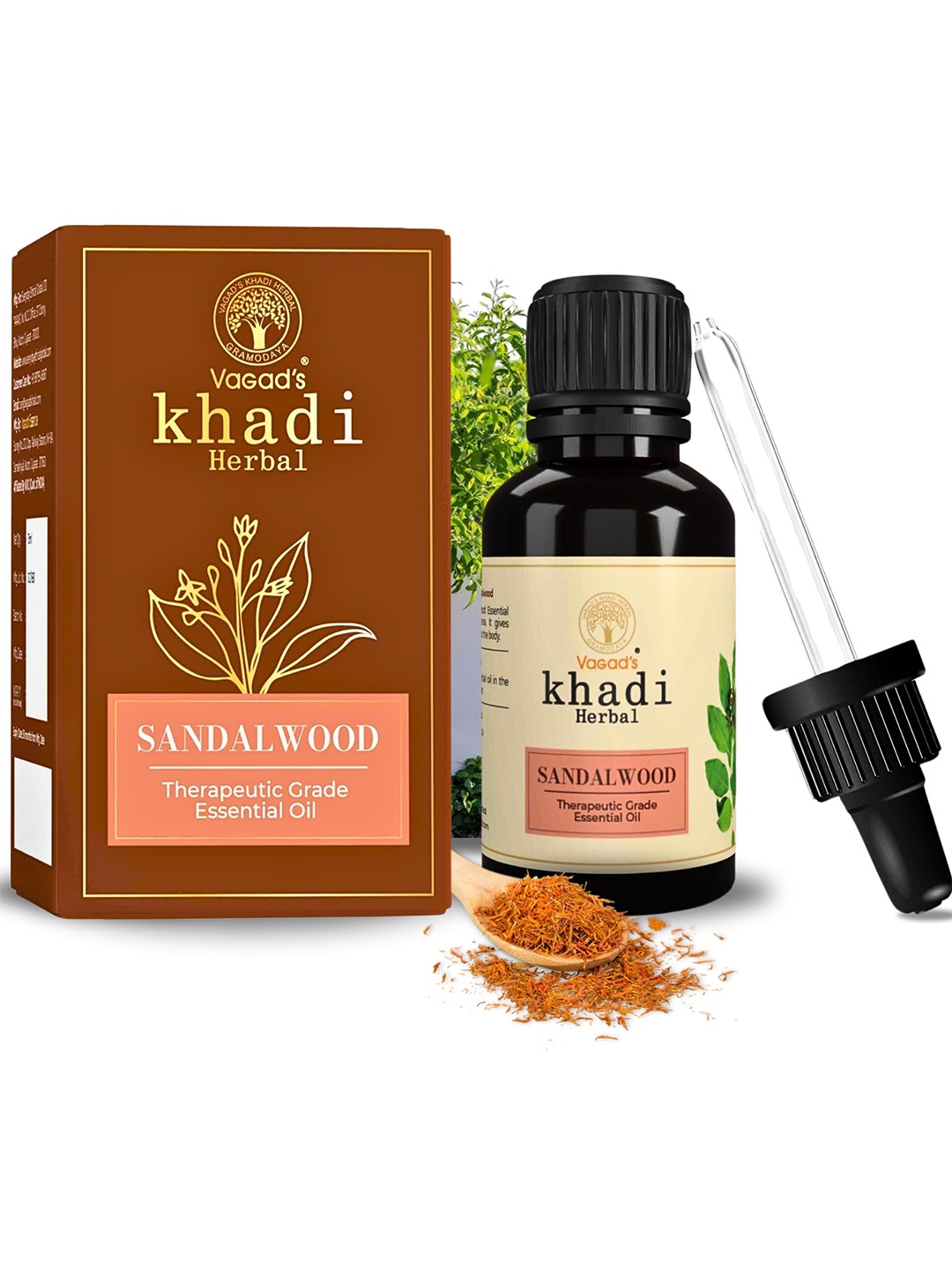 

Vagads Khadi Sandalwood Essential Oil-15ml, Brown