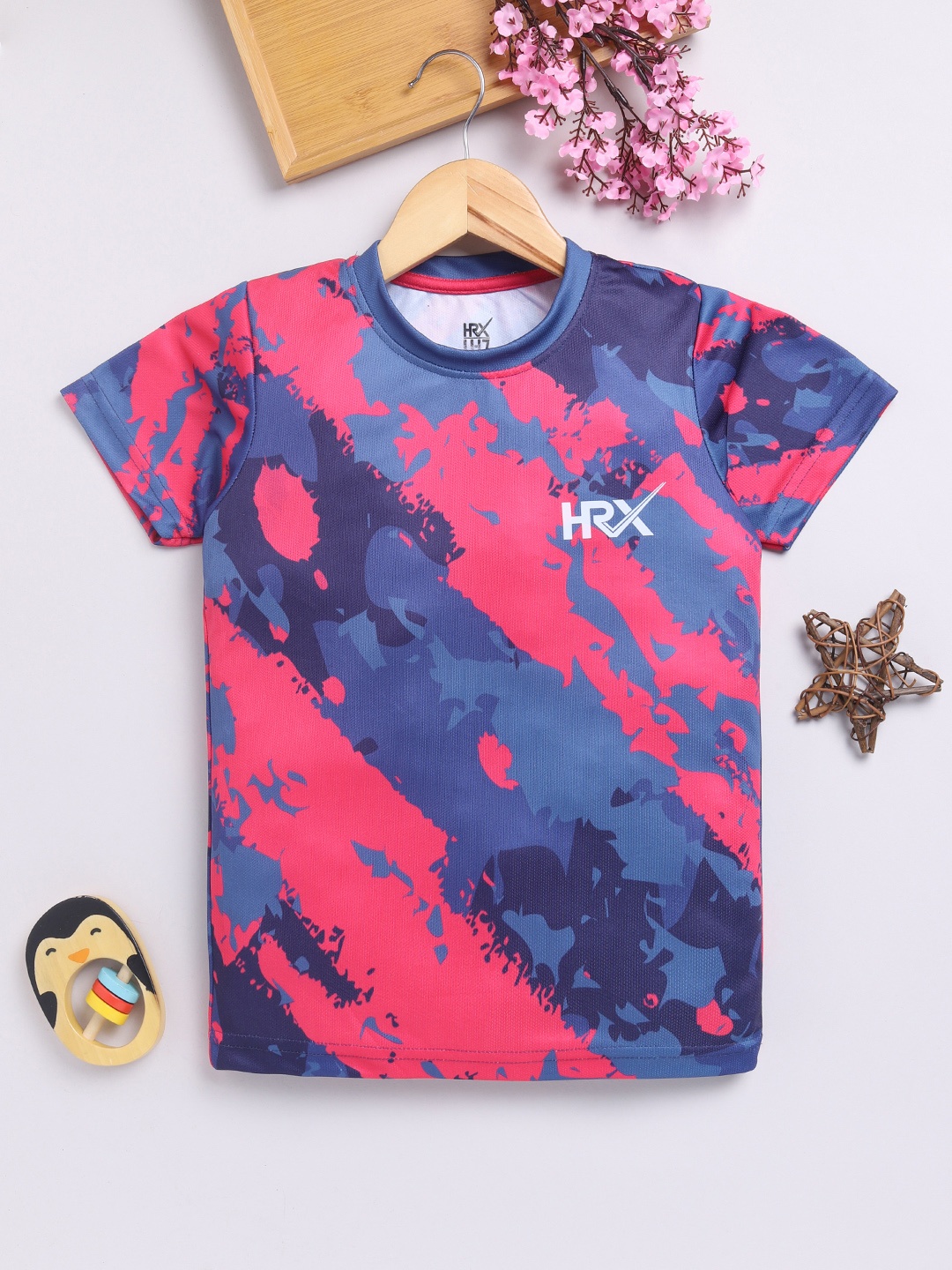 

HRX by Hrithik Roshan Boys Printed Moisture Wicking T-shirt, Red