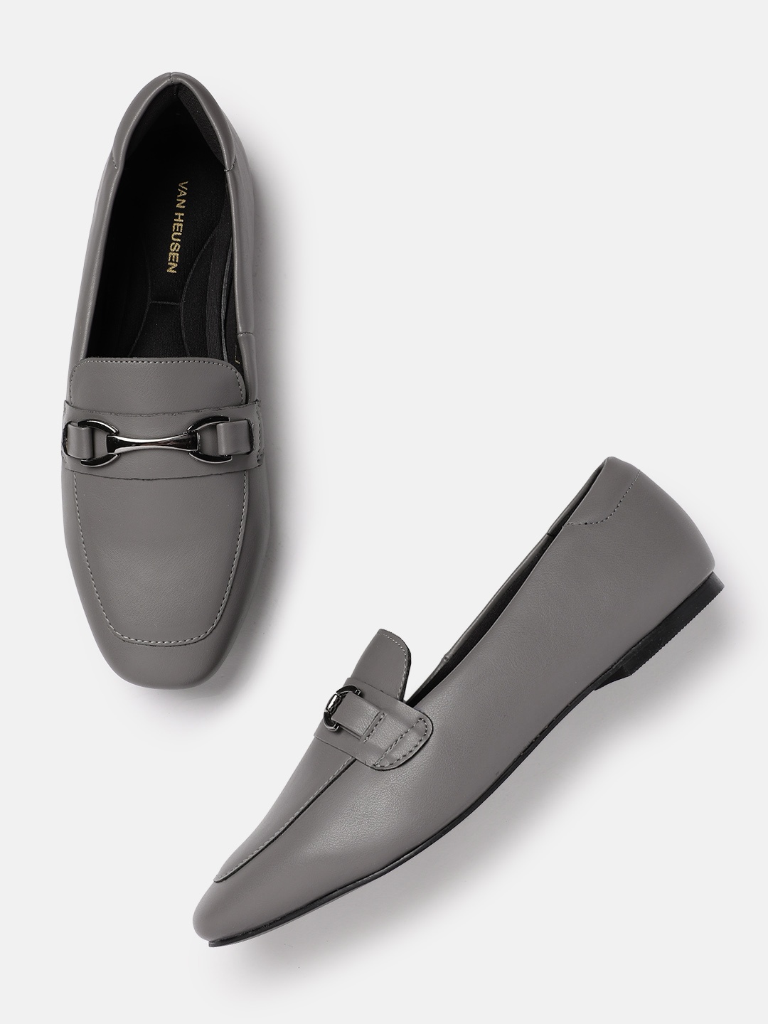 

Van Heusen Women Horsebit Loafers, Grey