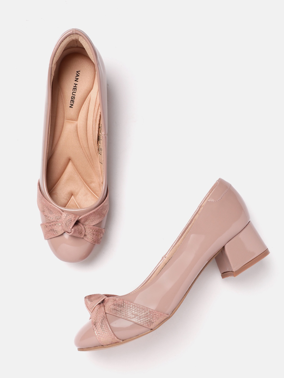 

Van Heusen Block Heel Knot Detail Pumps, Pink