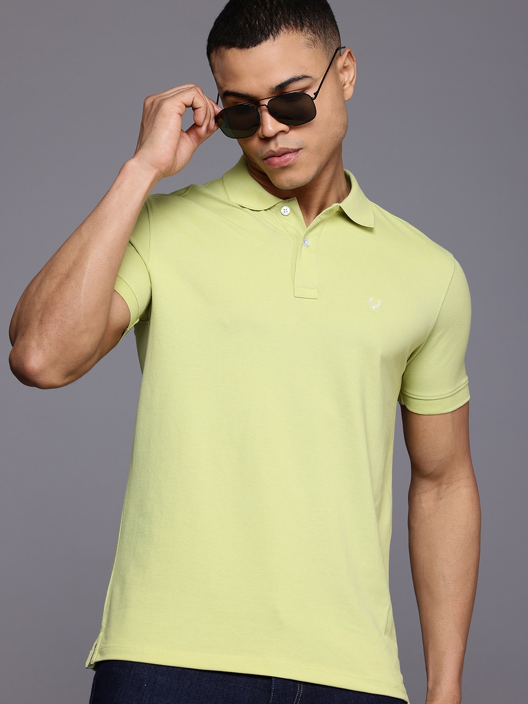 

Allen Solly Men Polo Collar T-shirt, Green