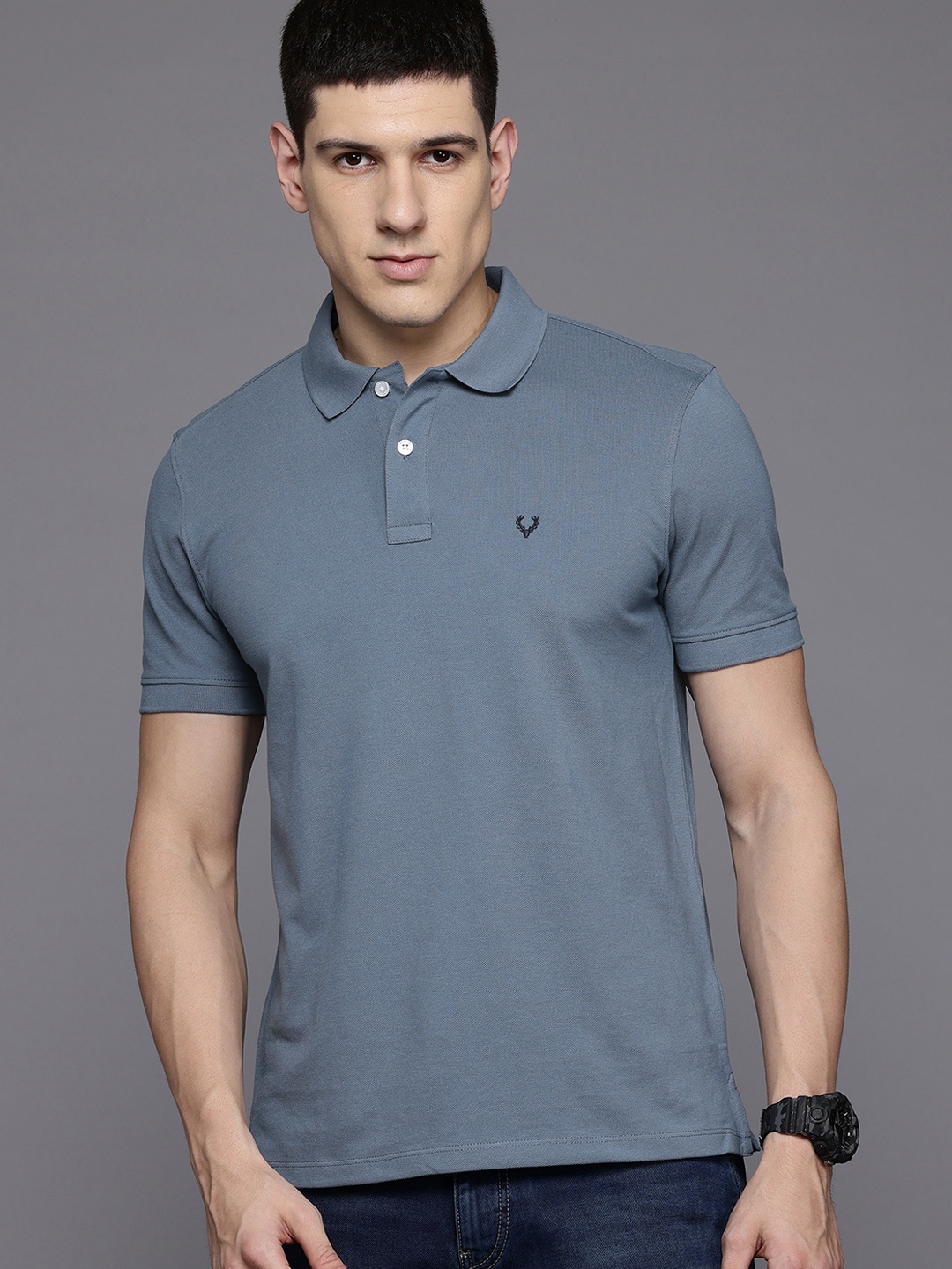 

Allen Solly Polo Collar T-Shirt, Grey