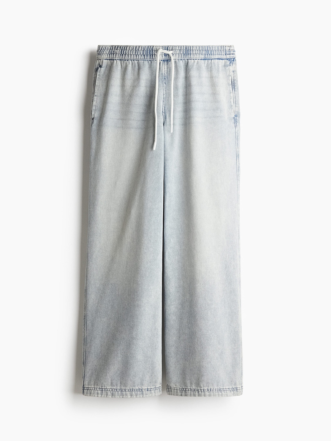 

H&M Denim Pull-On Trousers, Blue