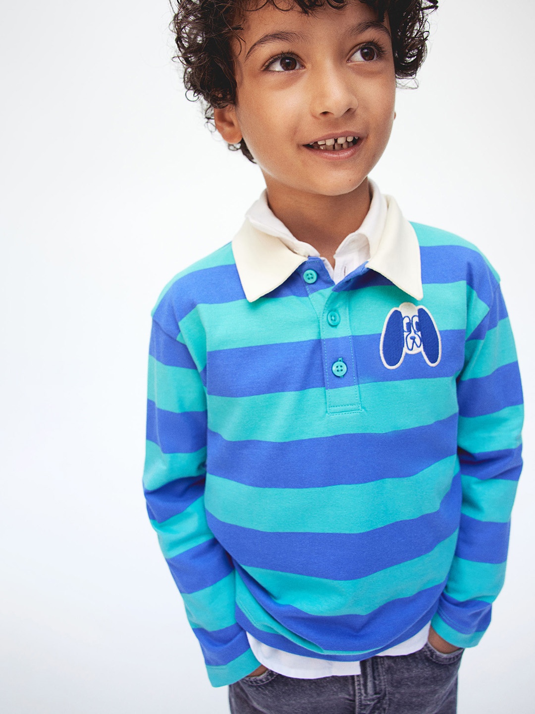 

H&M Boys Striped Pure Cotton Shirt, Blue