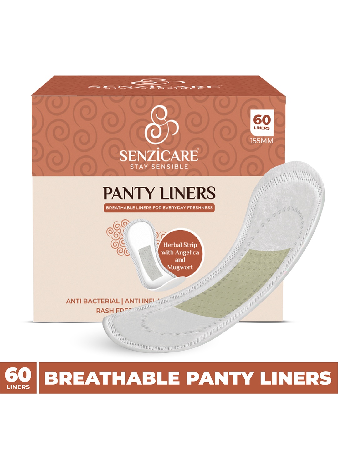 

Senzicare Breathable Panty Liners-60 Liners, White