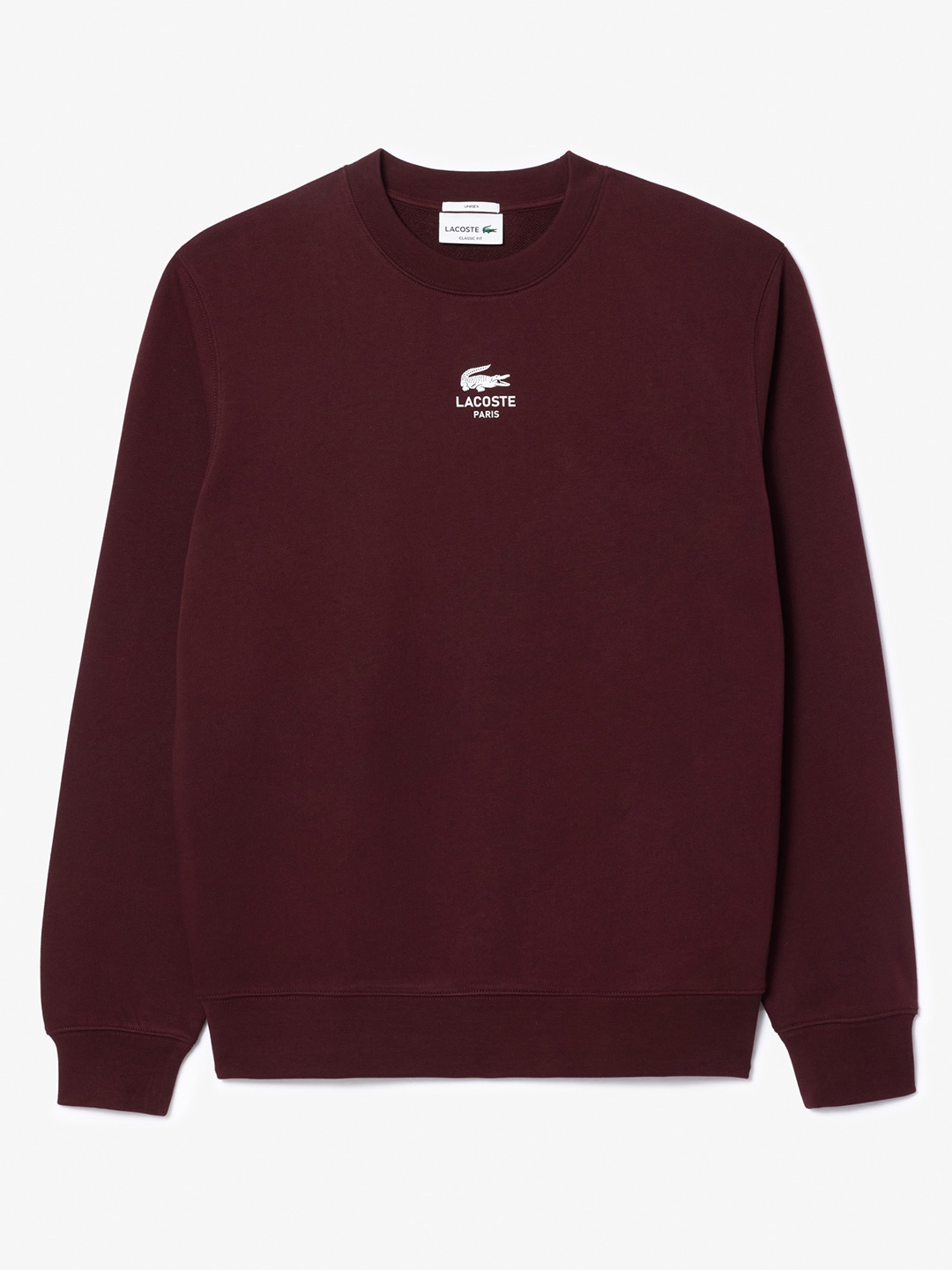 

Lacoste Men Cotton Round Neck Pullover Sweatshirt, Maroon