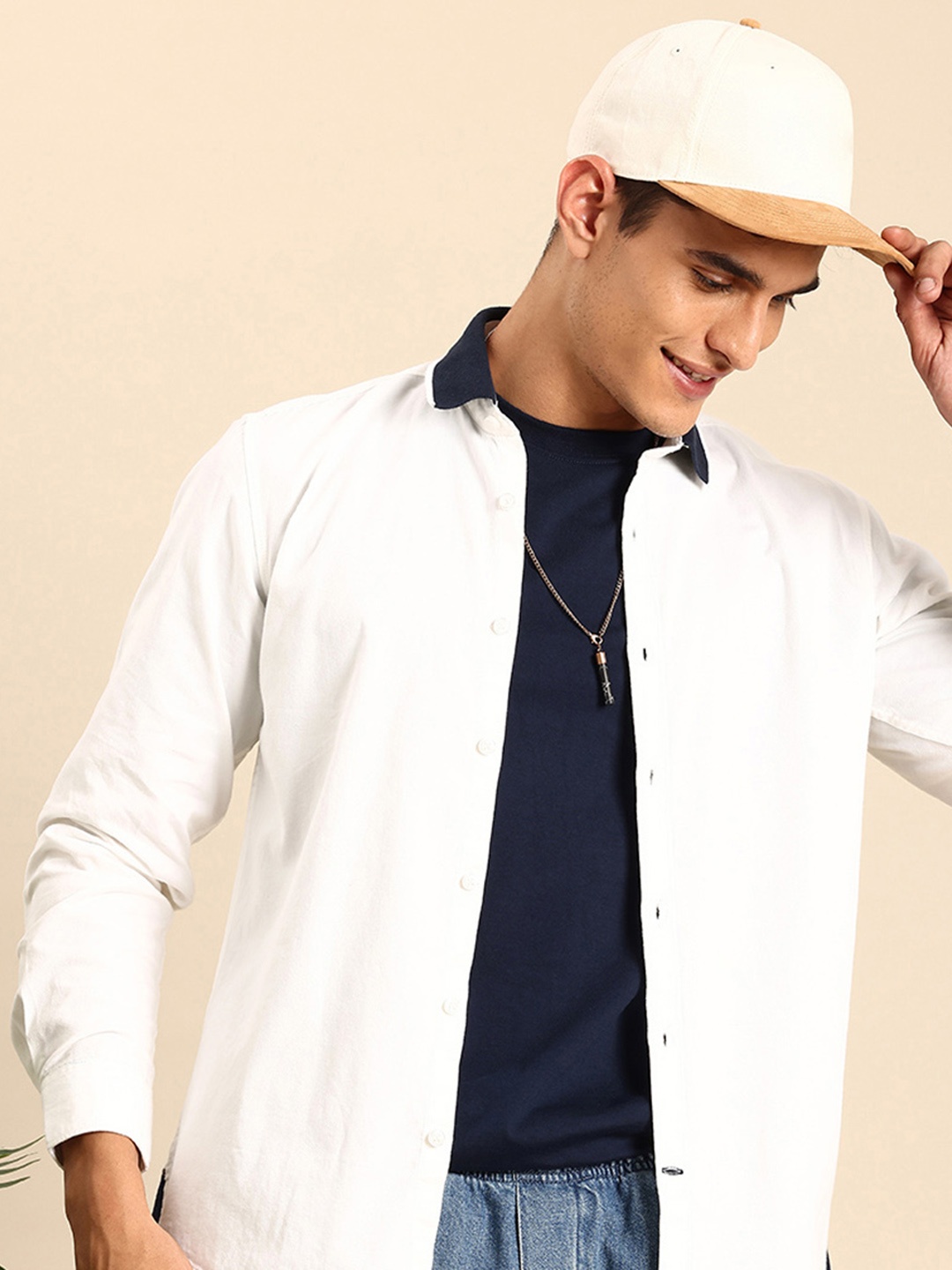 

Mast & Harbour Pure Cotton Casual Shirt, White