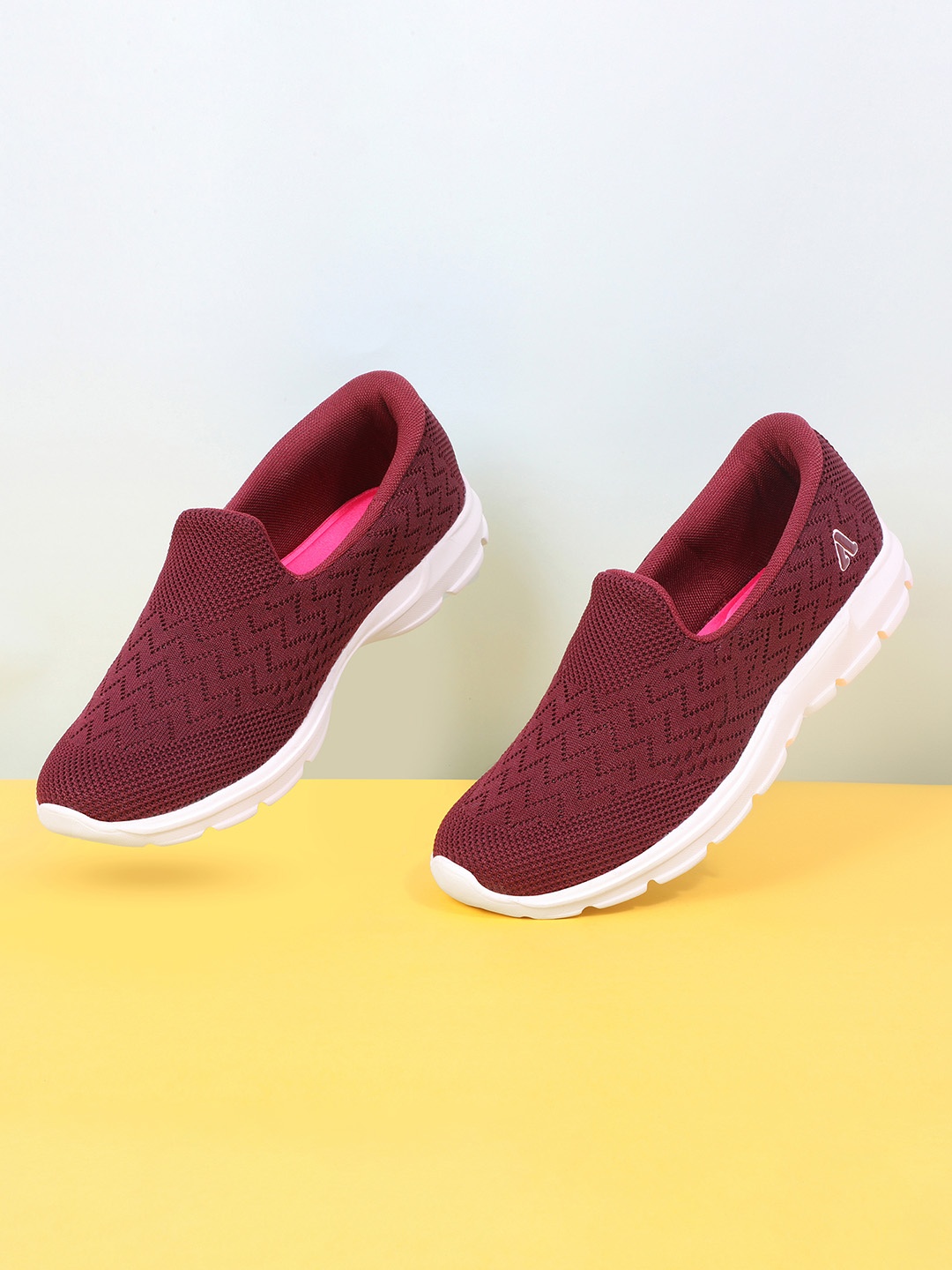 

Aqualite Women Mesh Slip-On Sneakers, Maroon