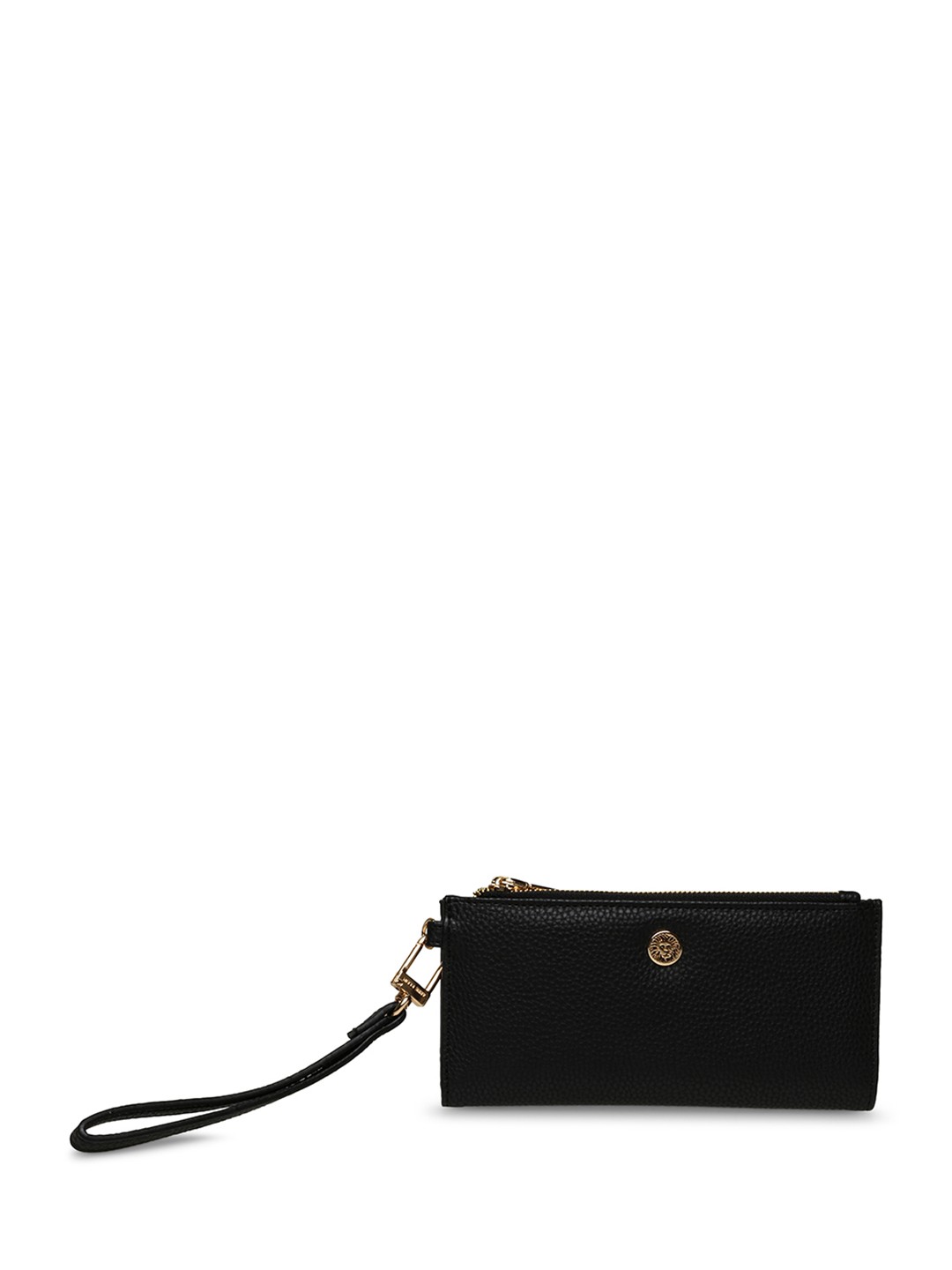

ANNE KLEIN Textured Two Fold Wallet With Wrist Loop, Black