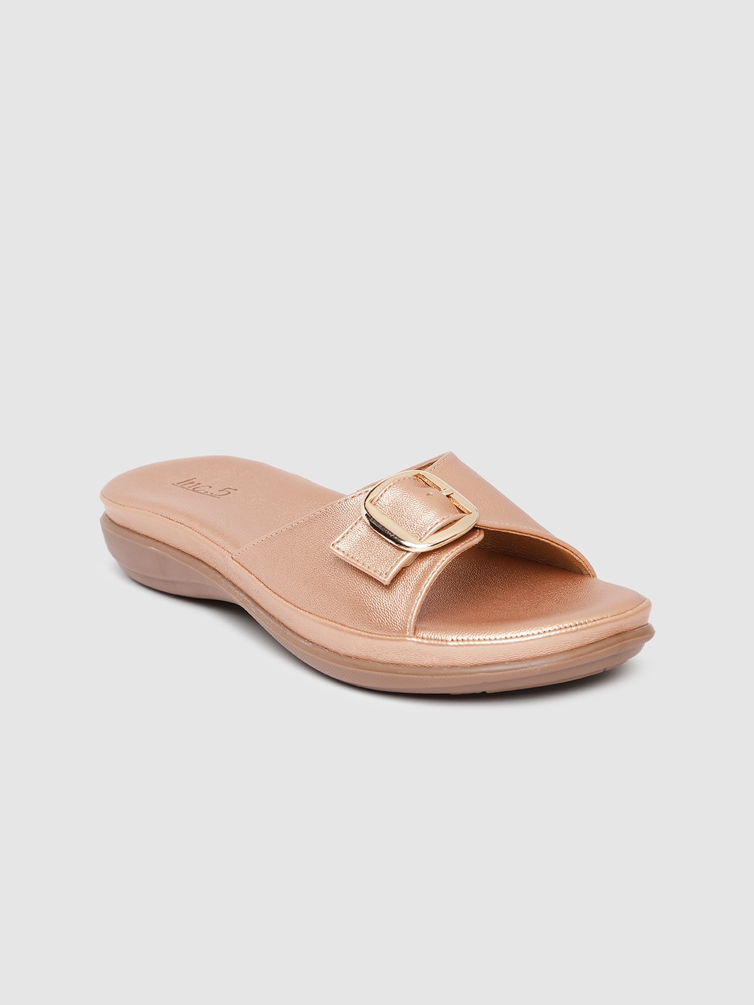 

Inc 5 Women Open Toe Flats, Rose gold