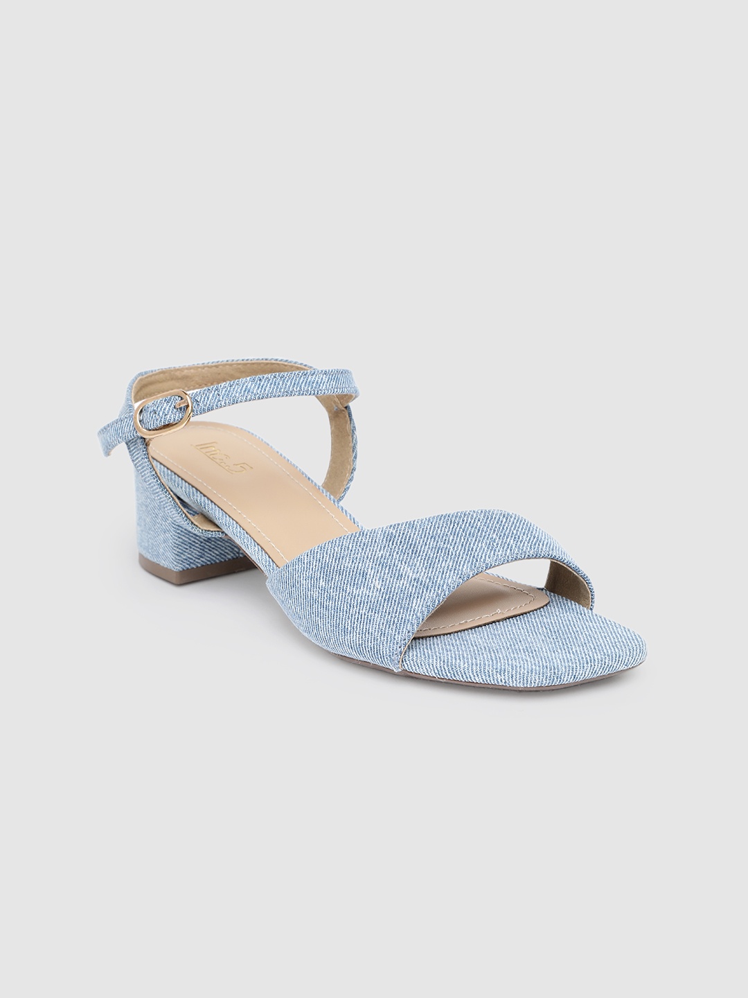 

Inc 5 Block Heels with Backstrap, Blue