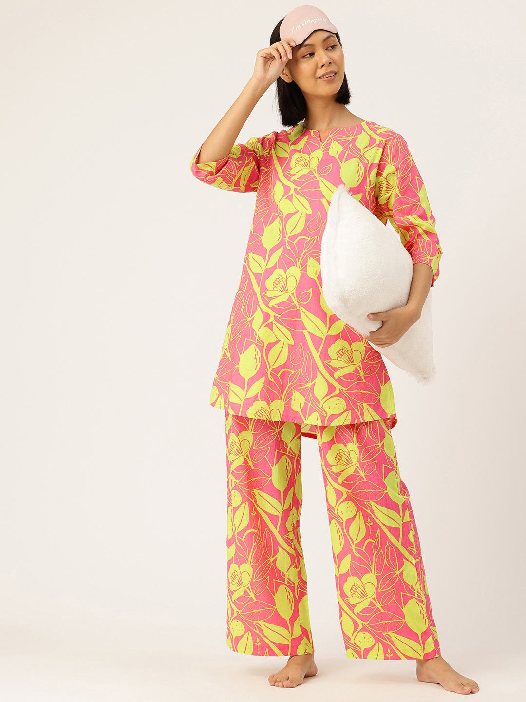 

ETC Floral Printed Night suit, Pink