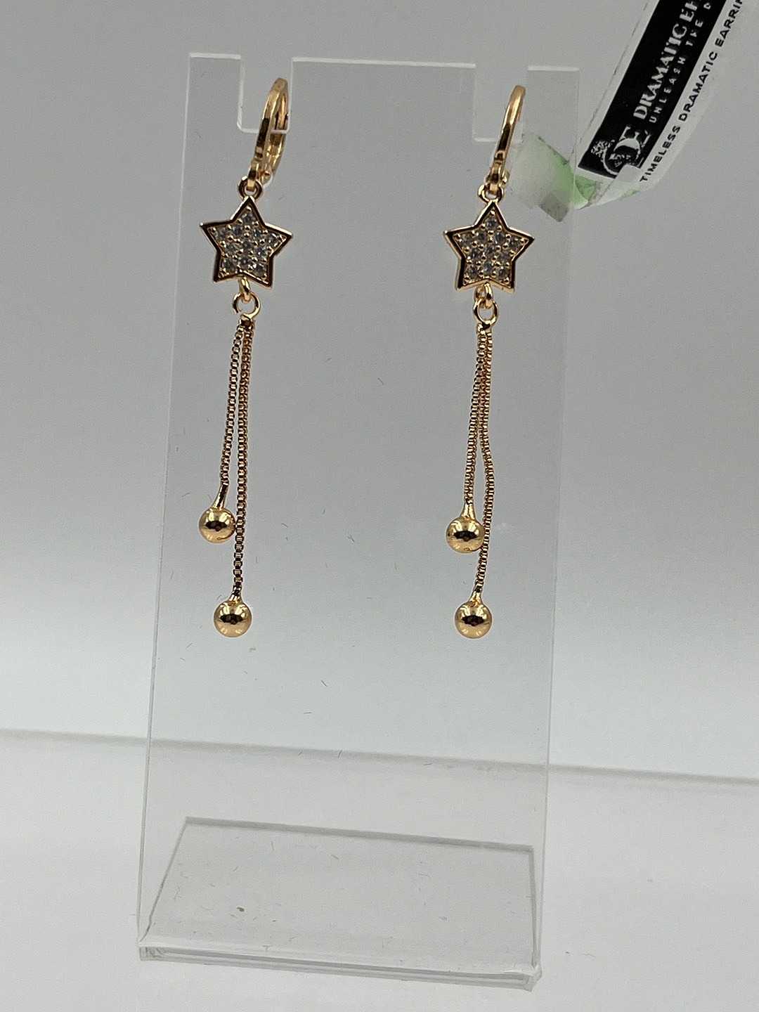 

DRAMATIC EFFECT Gold-Plated Contemporary Drop Earrings, Rose gold