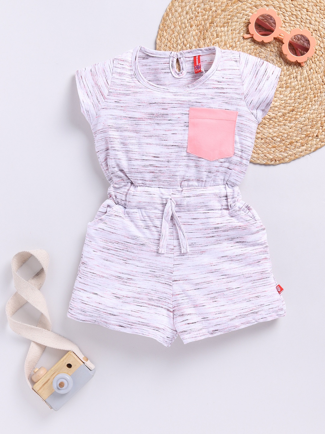 

Here&Now X Game Begins Girls Self Design Playsuit, Multi
