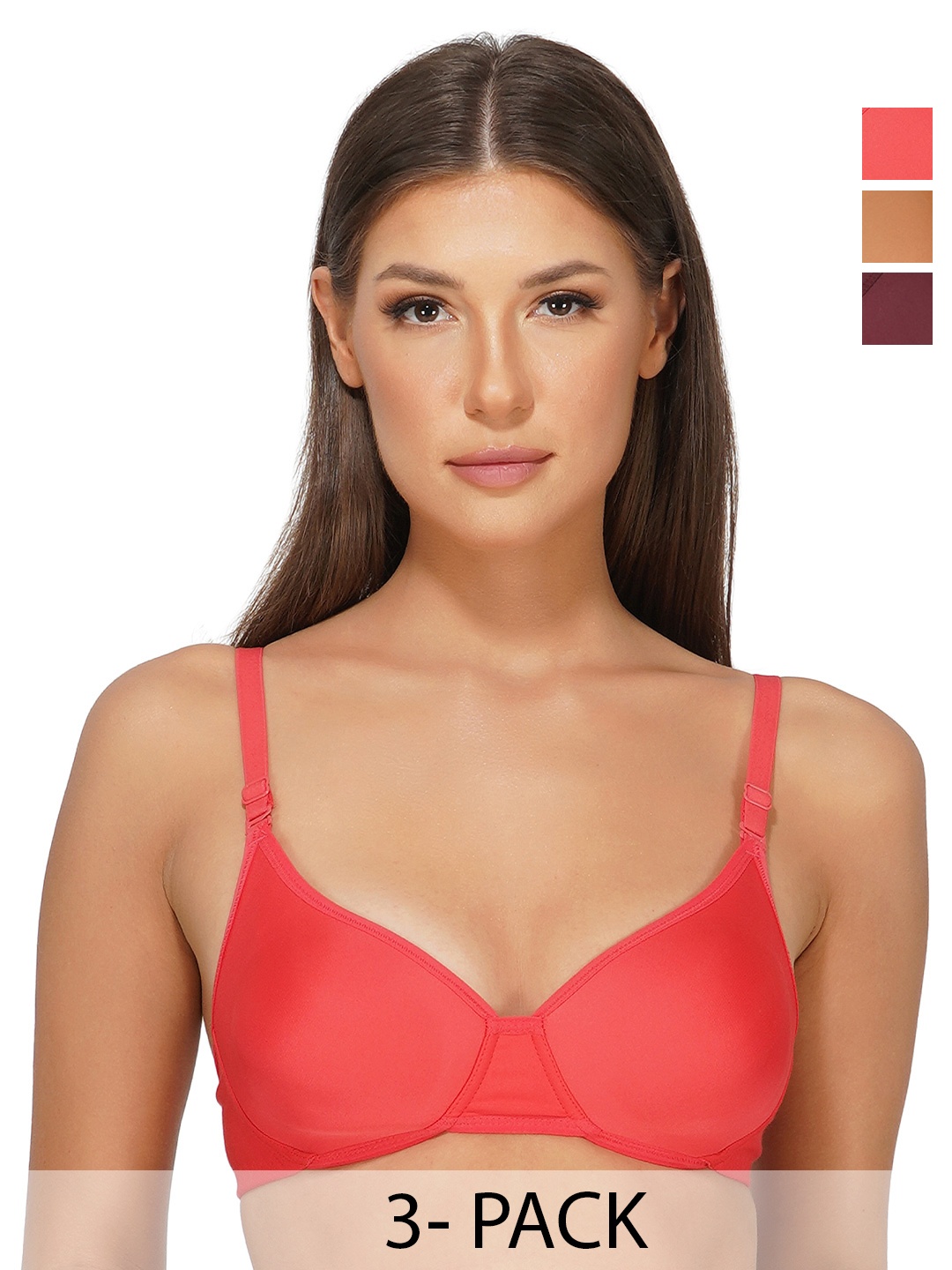 

INGRID Women Durable & Long Lasting Cotton Everyday Underwired Padded Bra, Nude