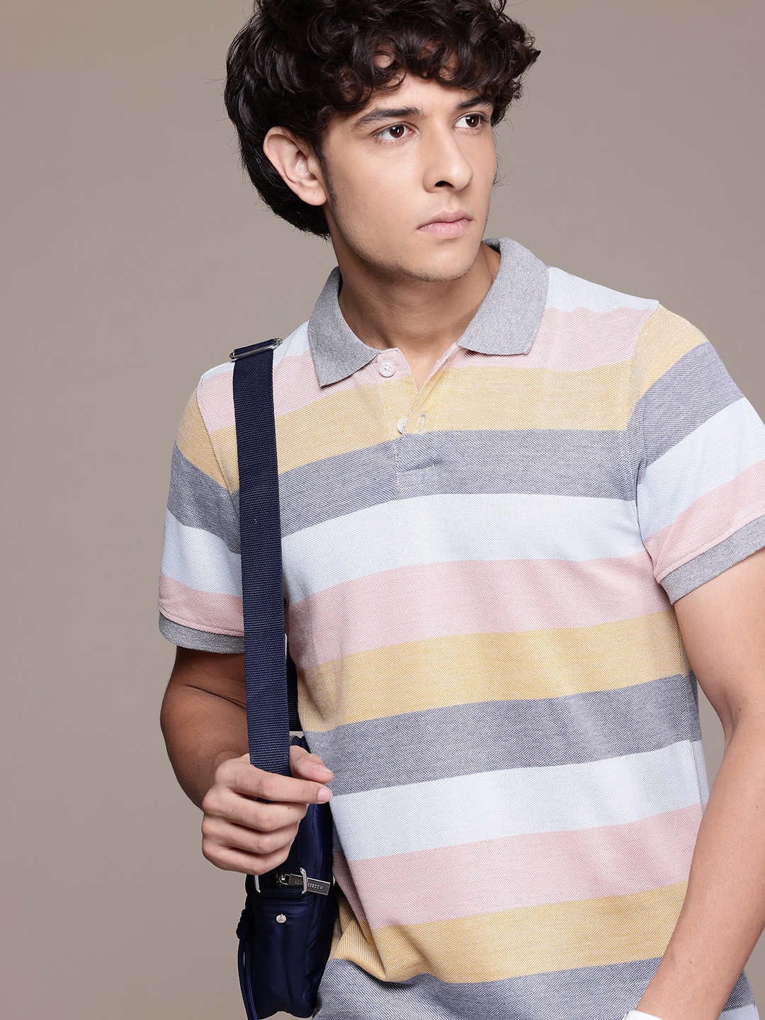 

The Roadster Life Co. Striped Polo Collar T-shirt, Multi