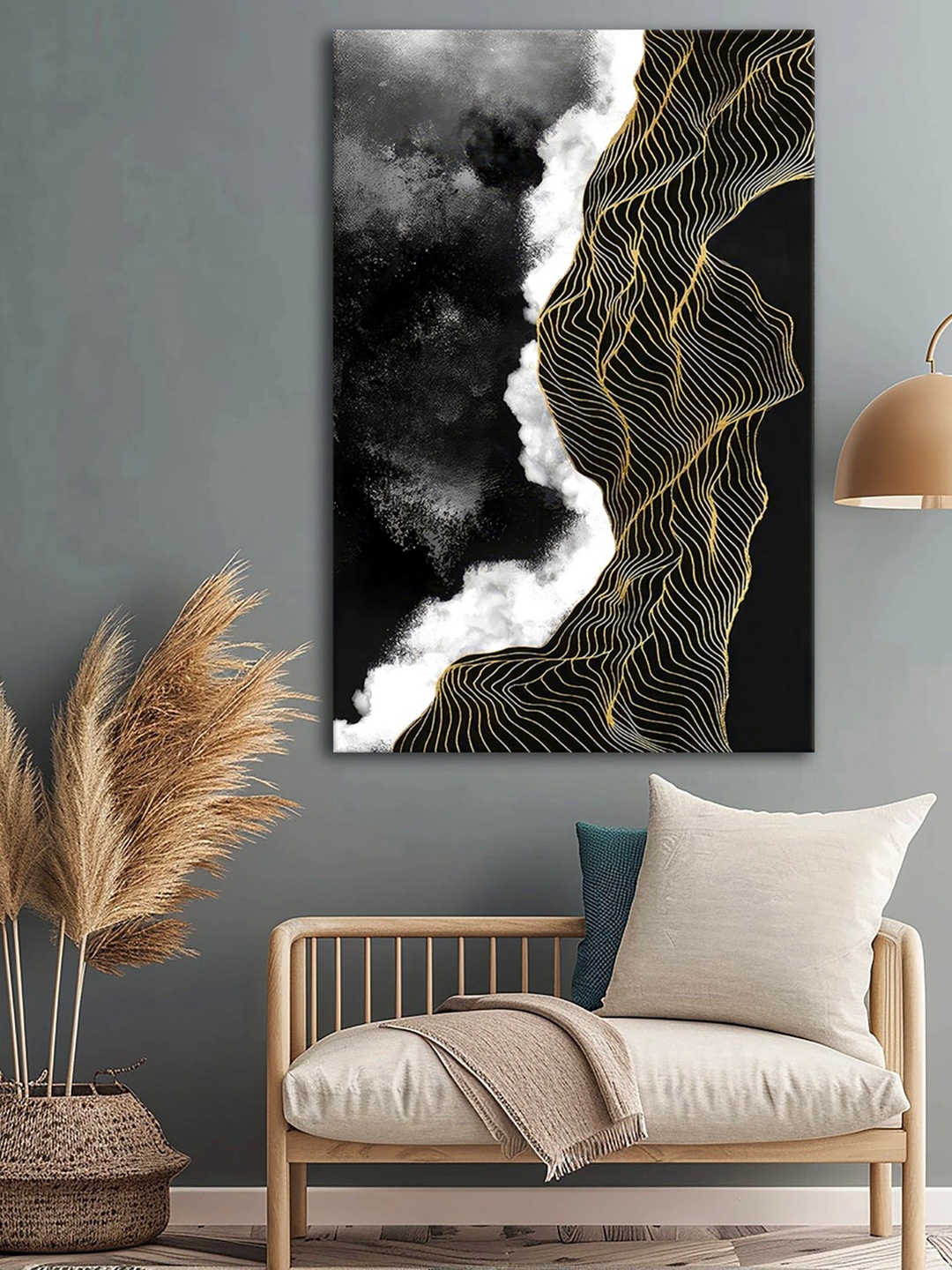 

999Store Black & White Abstract Canvas Wall Art