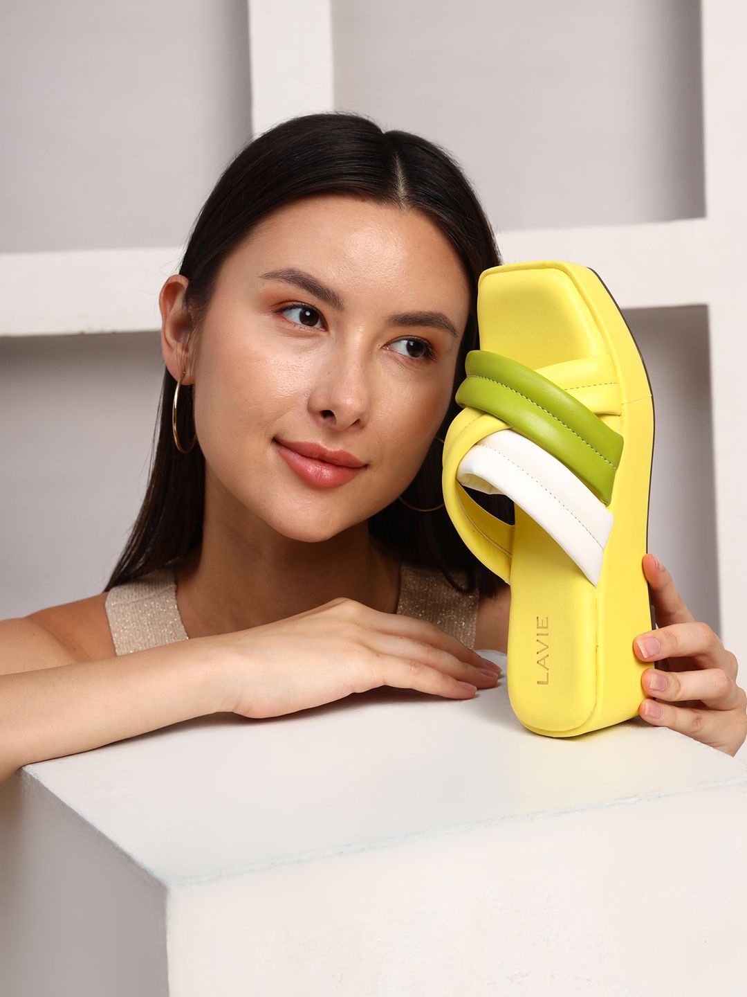 

Lavie Women PU Wedge Heels Sandals, Yellow