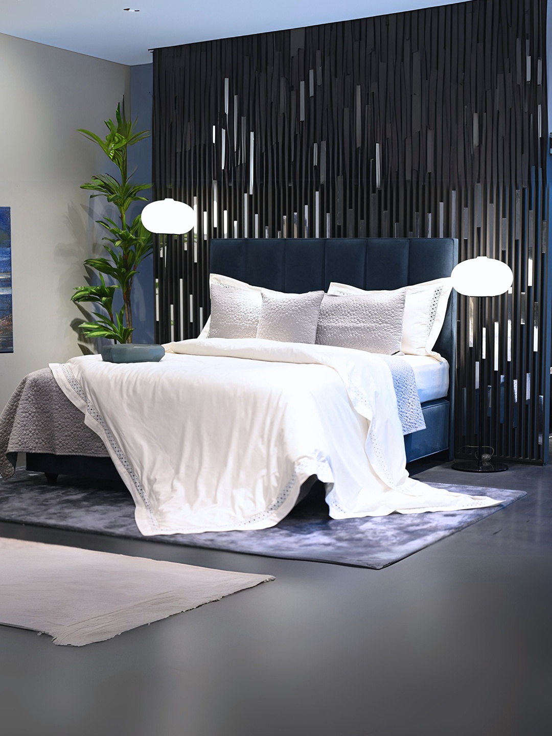 

ERBA Oran White Cotton King Size Duvet Cover