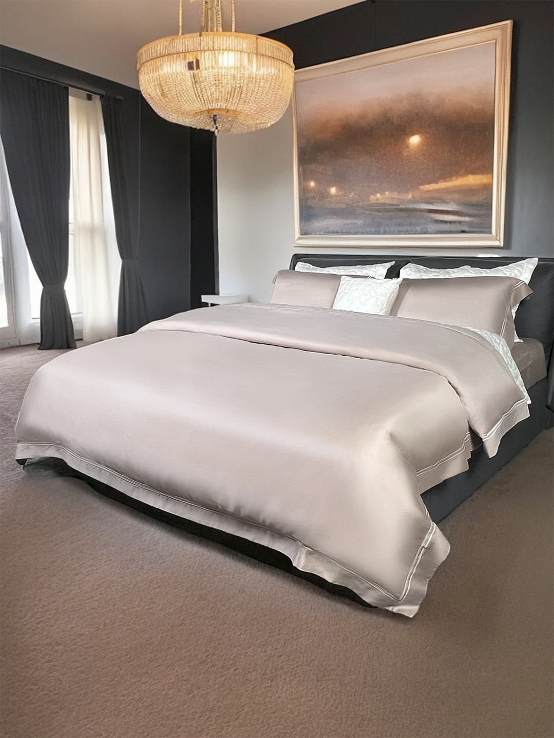 

ERBA Valleta Brown Double King Duvet Cover