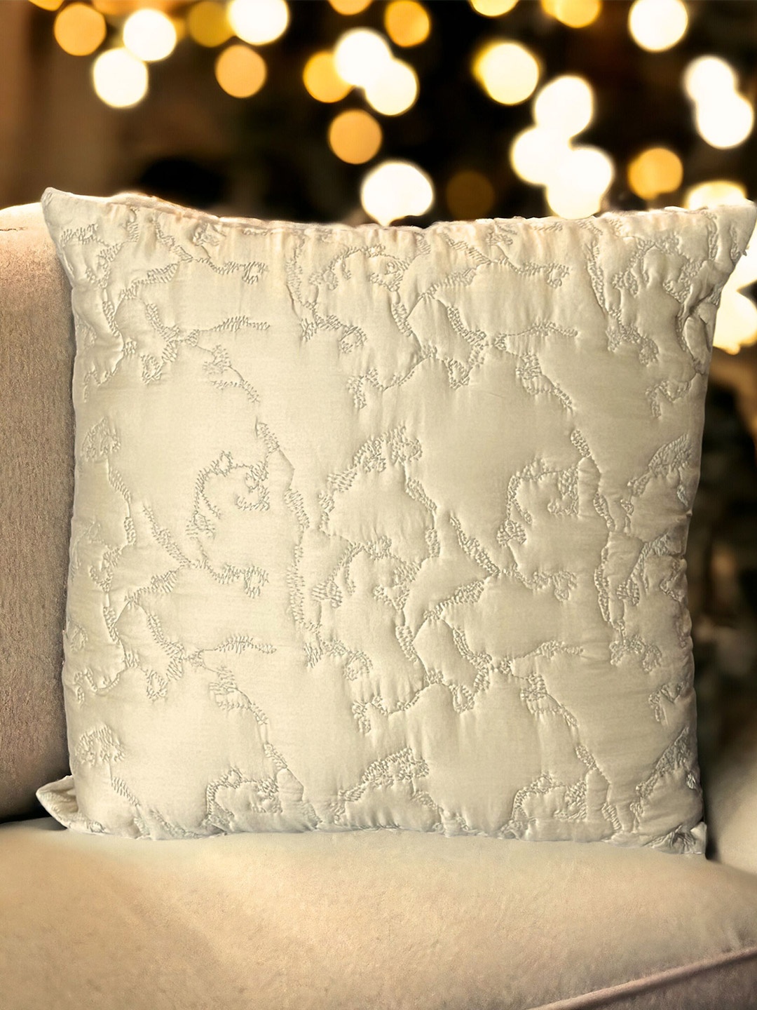 

ERBA Mercin Peach Abstract Textured Cotton Square Cushion Cover