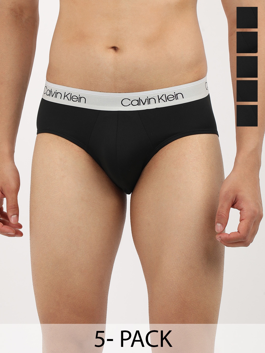 

Calvin Klein Underwear Men Pack Of 5 Basic Briefs A4-NB3374I2Y, Black